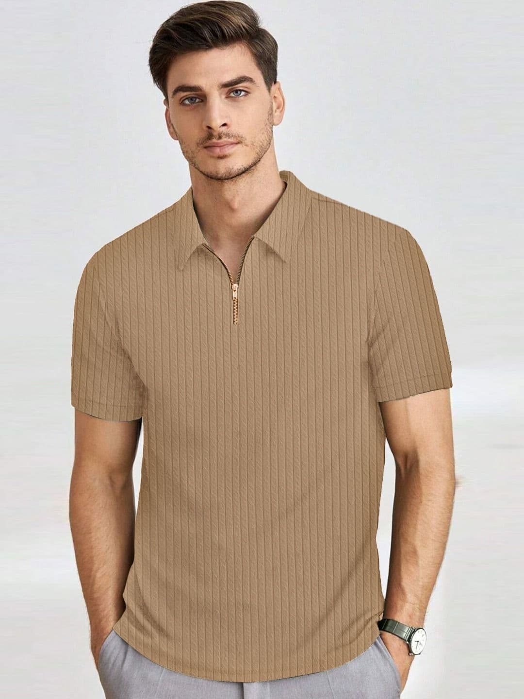 KAJARU Self Design Polo Collar T-shirt - view 1