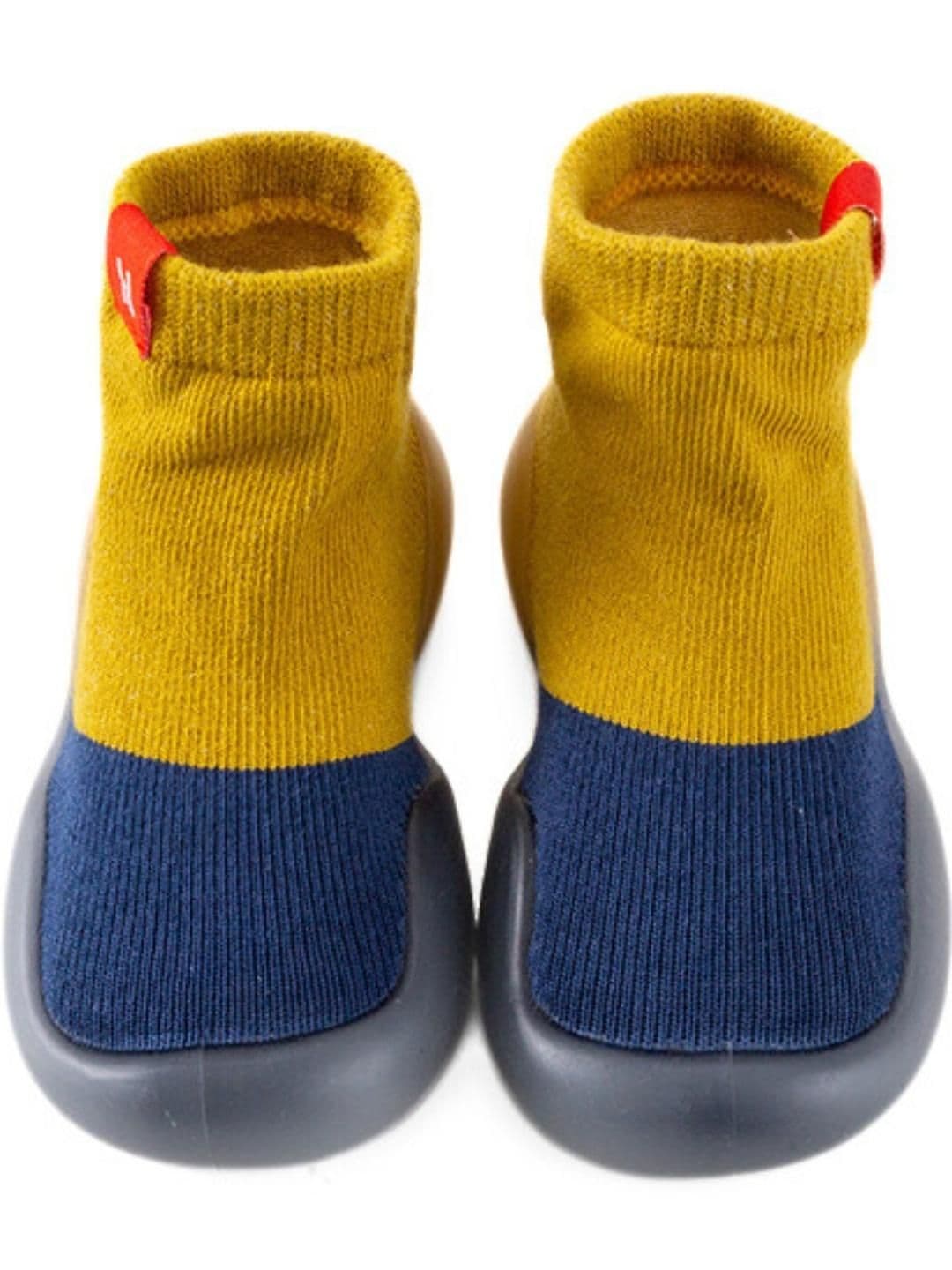 NESKA MODA Kids Yellow Anti Skid Soled Ankle Length Socks - view 1