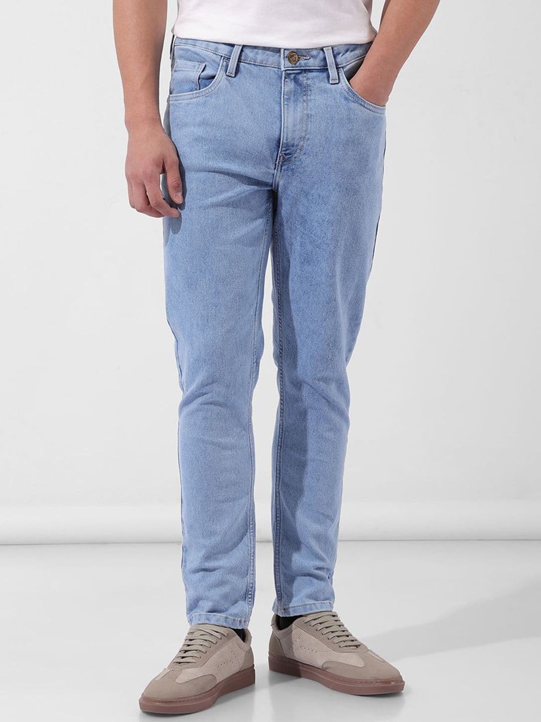 The Indian Garage Co Men Slim Fit Cotton Mid-Rise Stretchable Jeans - view 1