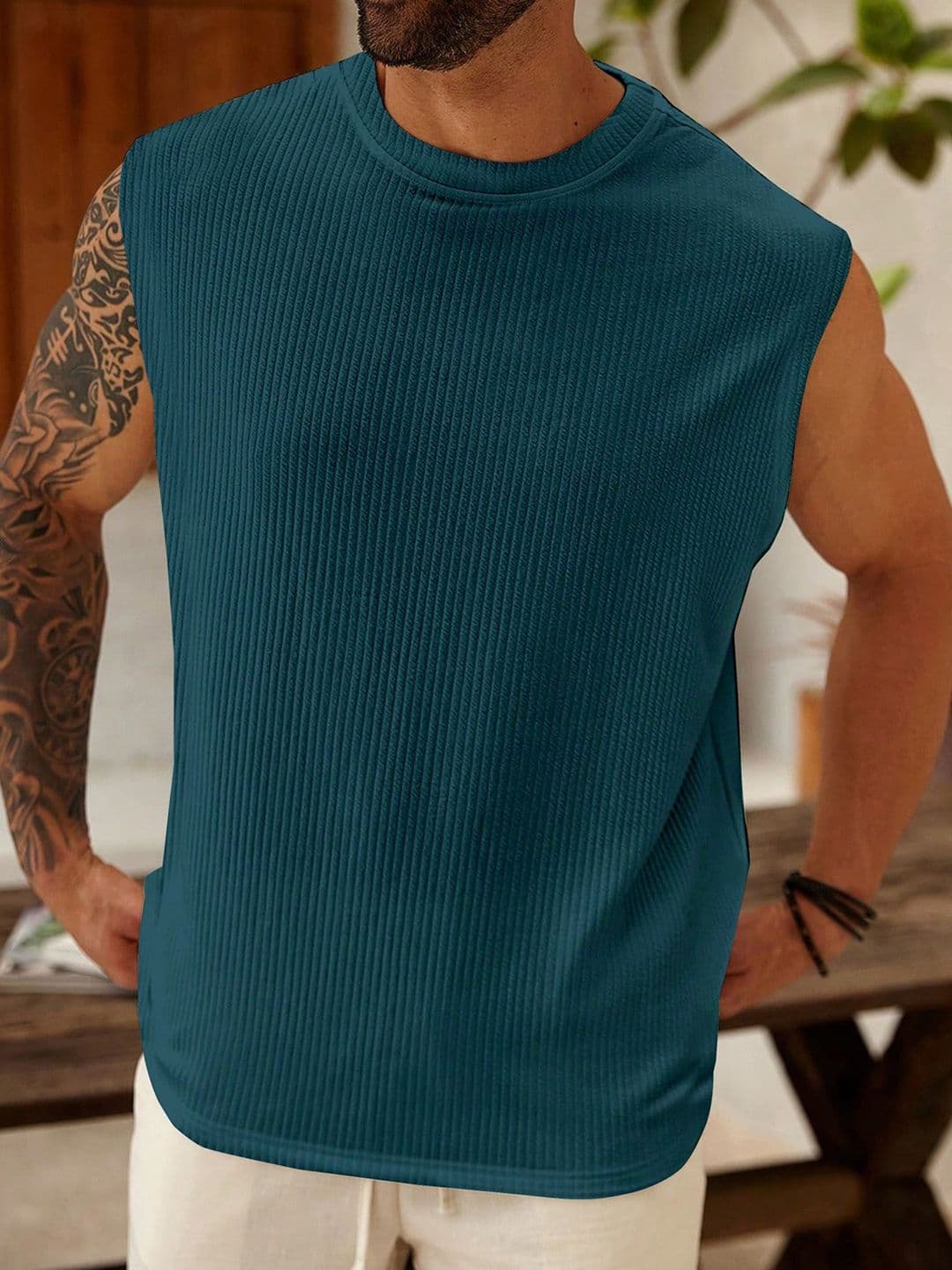KAJARU AJARU Round Neck Basic Vest VESTCNTRS-4102-MORPINCH-M - view 1