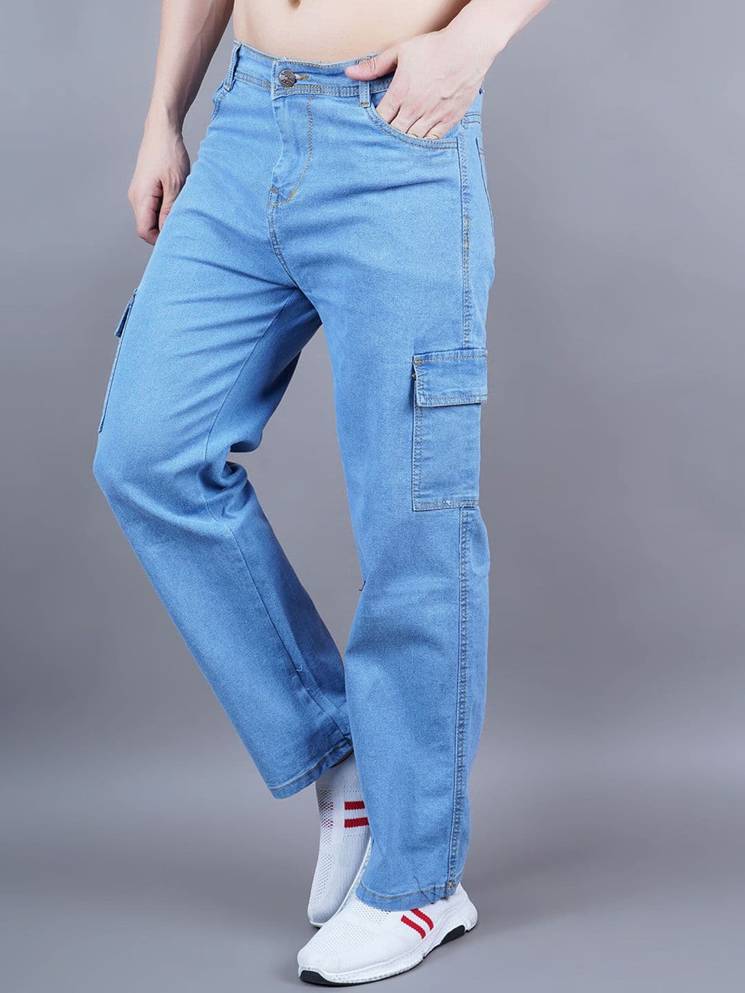 Moda Rapido Men Classic Relaxed Fit Mid-Rise Cotton Stretchable Jeans - view 1