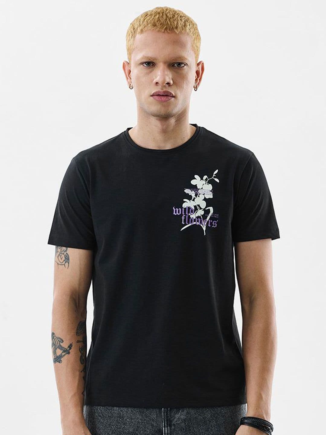 Snitch Men Printed Slim Fit T-shirt - view 1