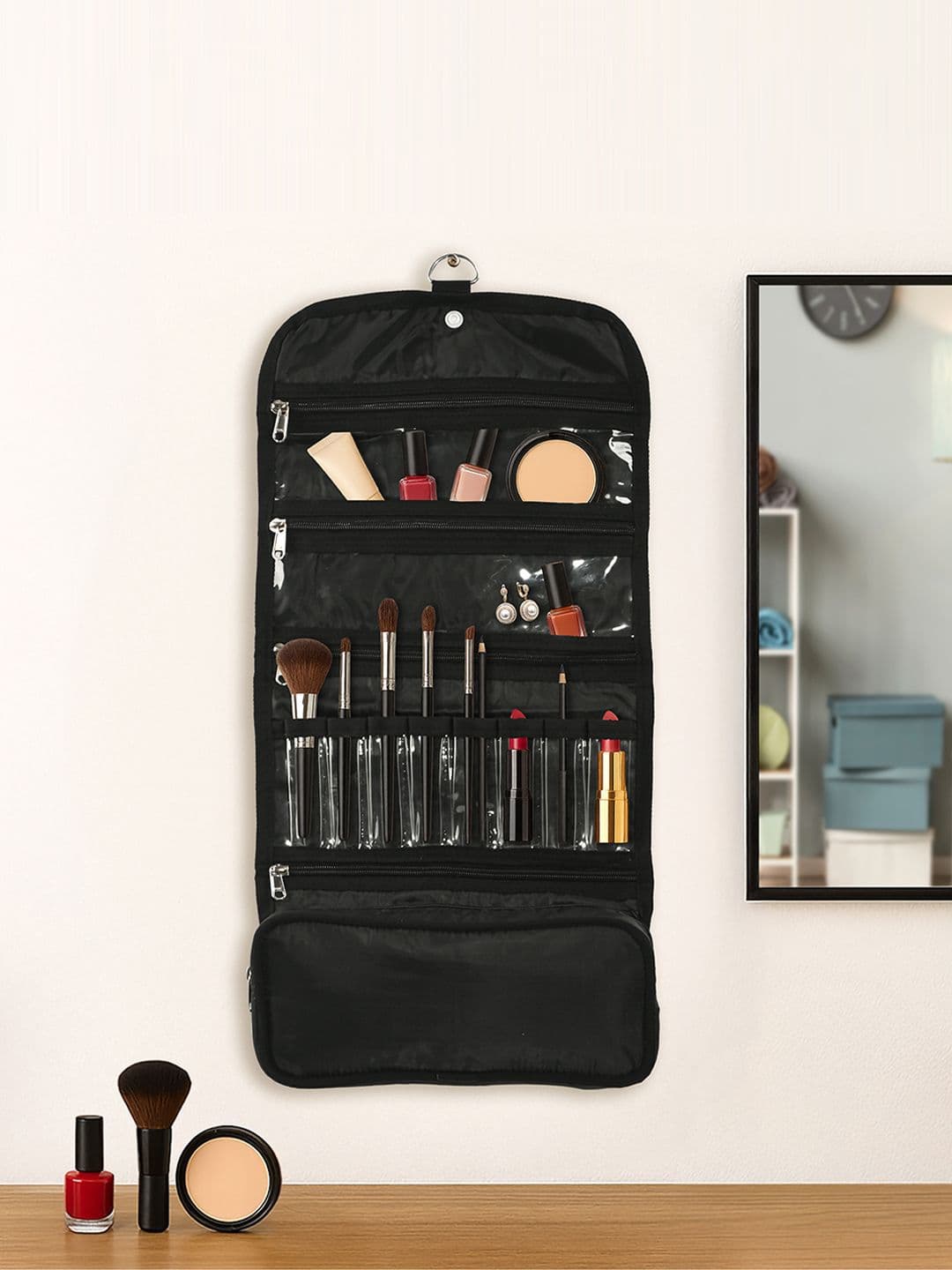 Kuber Industries Hanging Makeup Pouch With Magnetic Closure - view 1