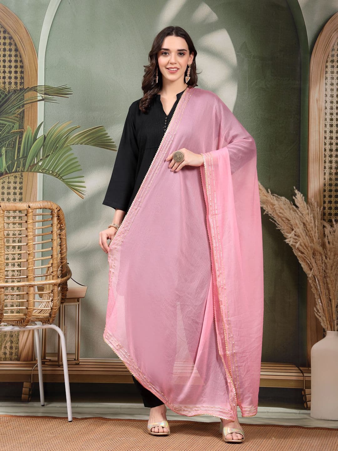 Clora Creation Chiffon Dupatta With Gotta Patti - view 1