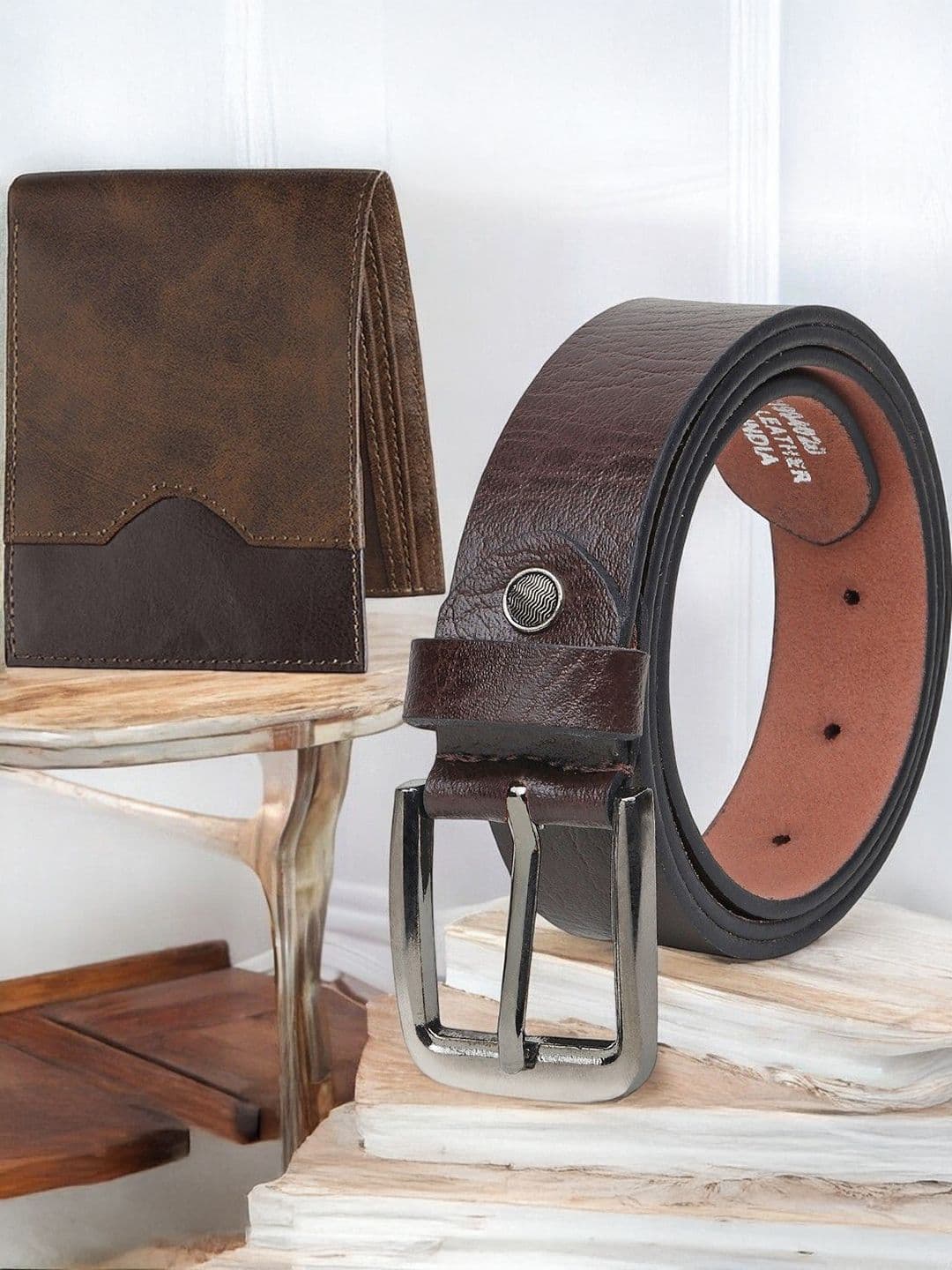 Metronaut Men Pack Of 2 Wallet and belts Accessory Gift - view 1