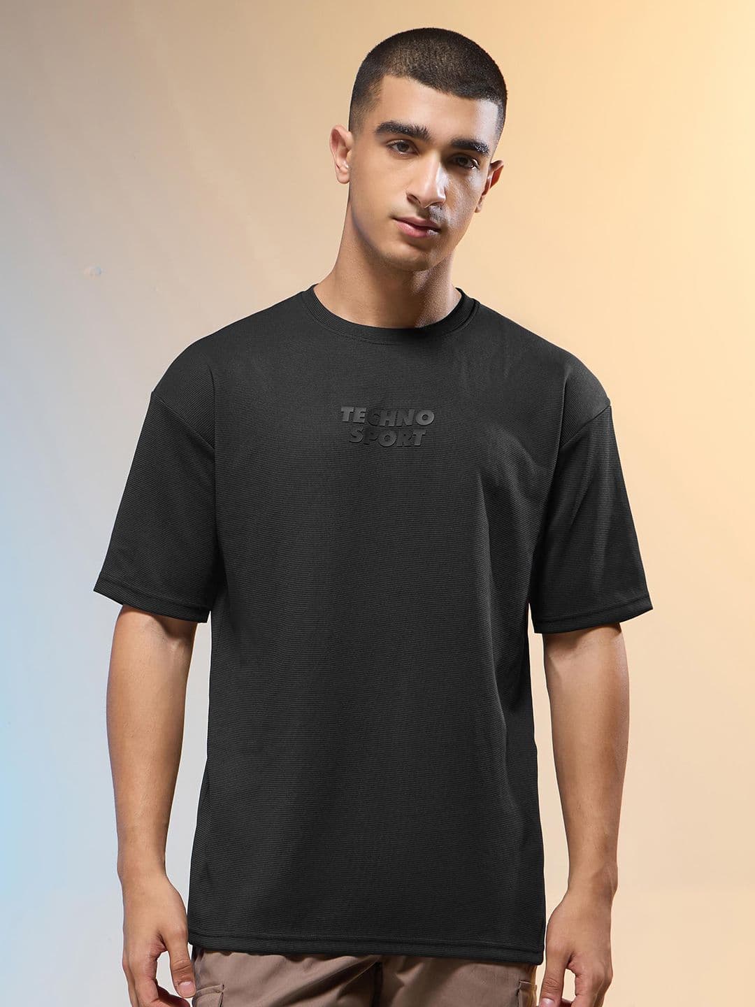 Technosport Men Printed Oversized Round Neck T-shirt with COTFLEX - view 1