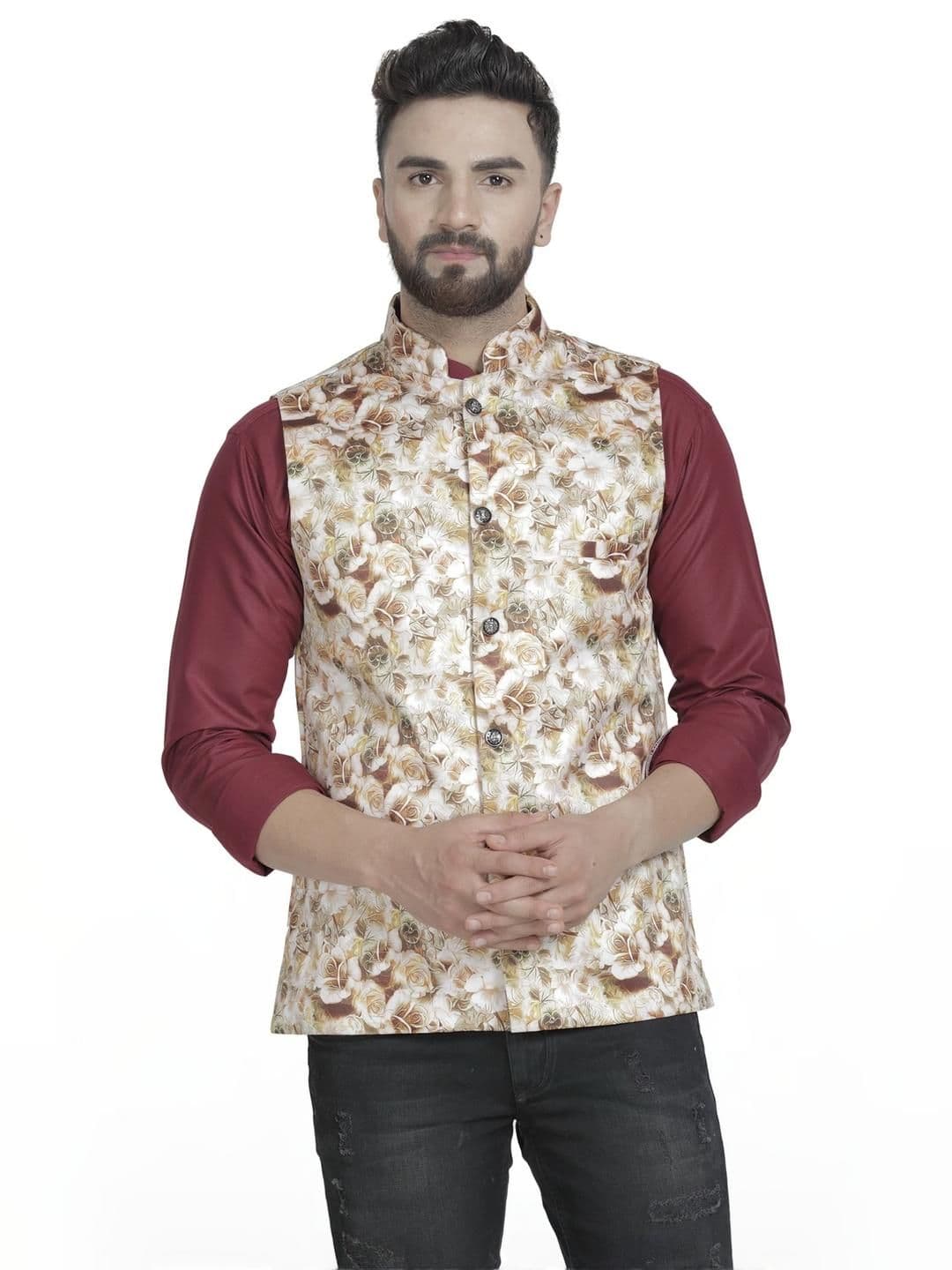 B BEN Sleeveless Printed Men Jacket () - view 1