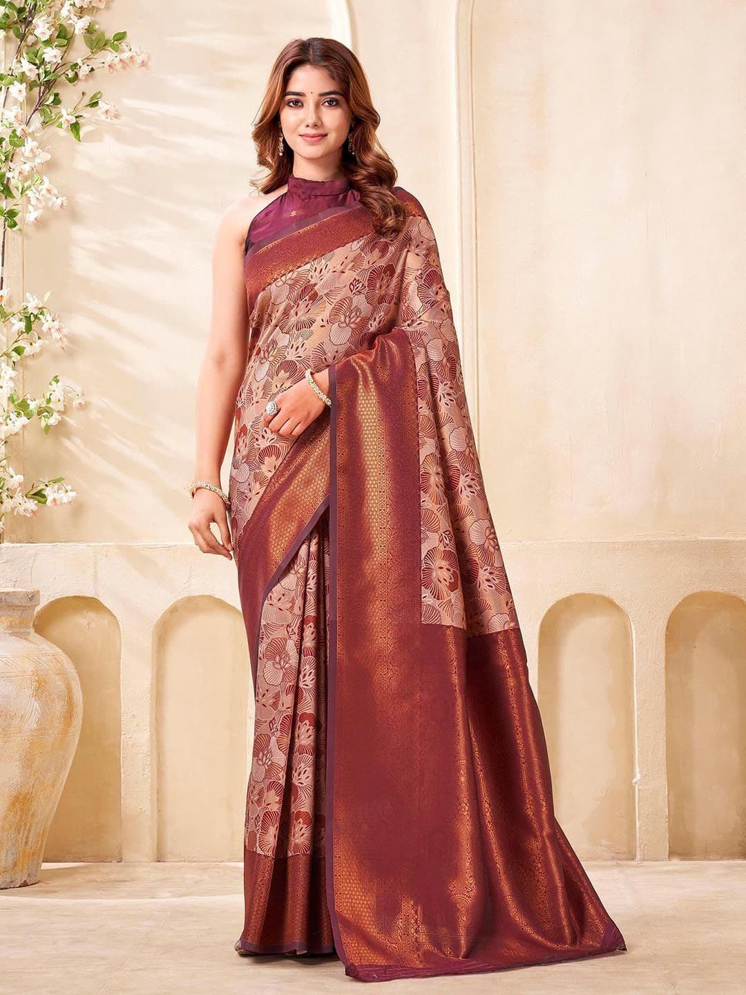 Mitera Woven Design Zari Saree - view 1