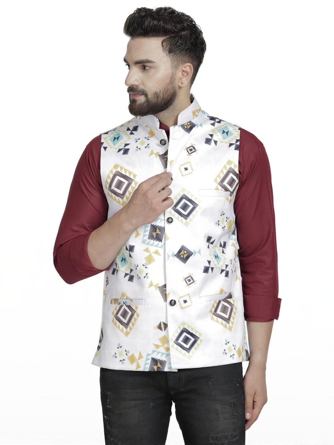 B BEN Sleeveless Printed Men Jacket () - view 1
