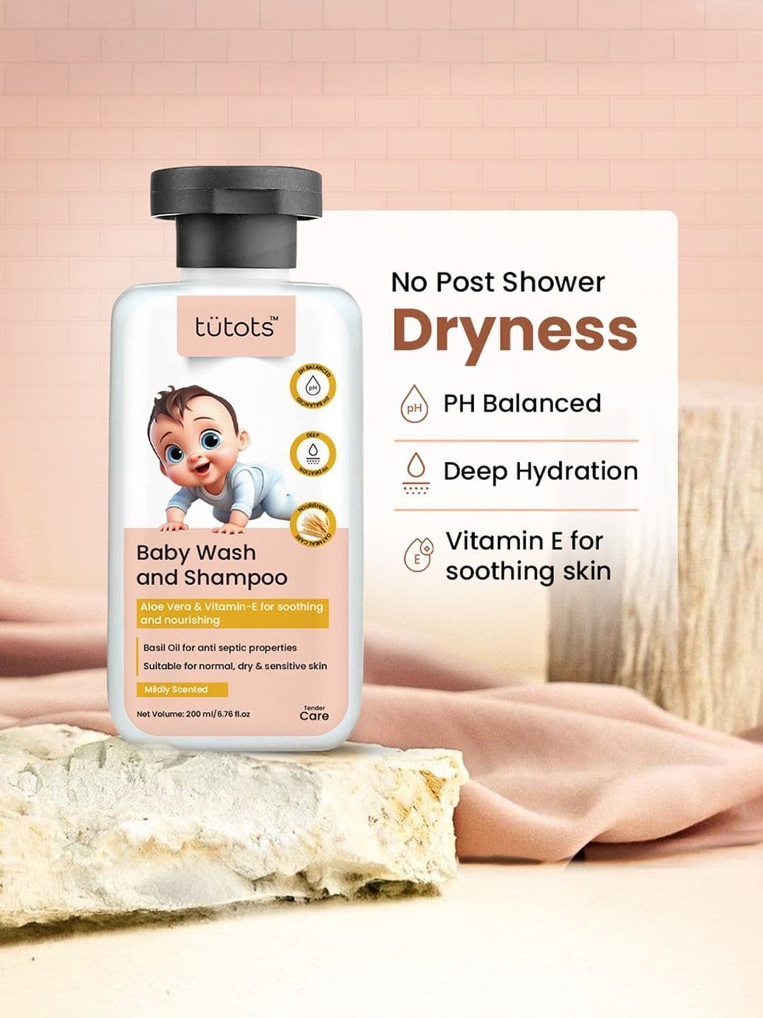 Tutots Baby Body Wash & Shampoo- 200 ml - view 1