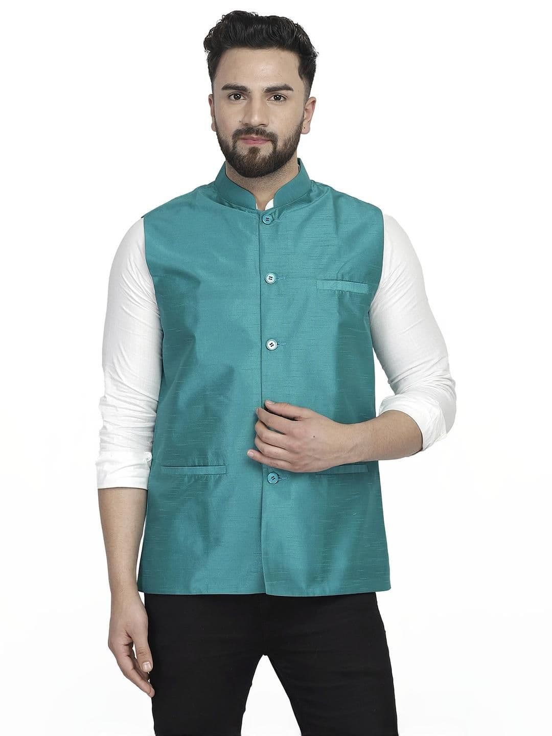 B BEN Sleeveless Self Design Men Jacket () - view 1