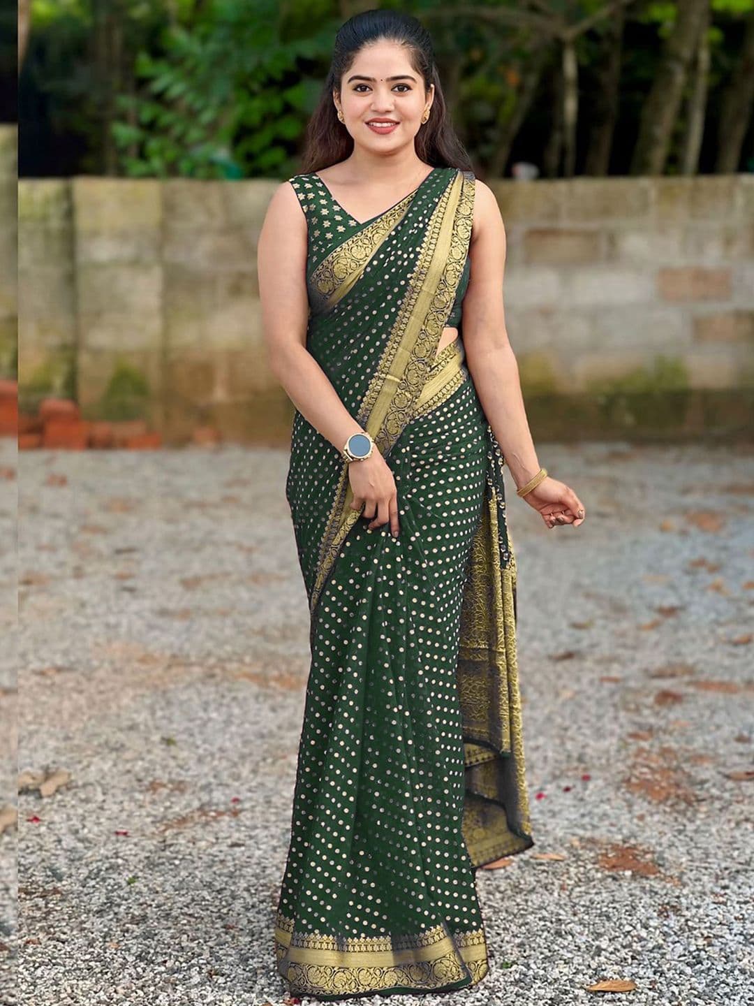 KALINI Woven Design Zari Silk Saree - view 1