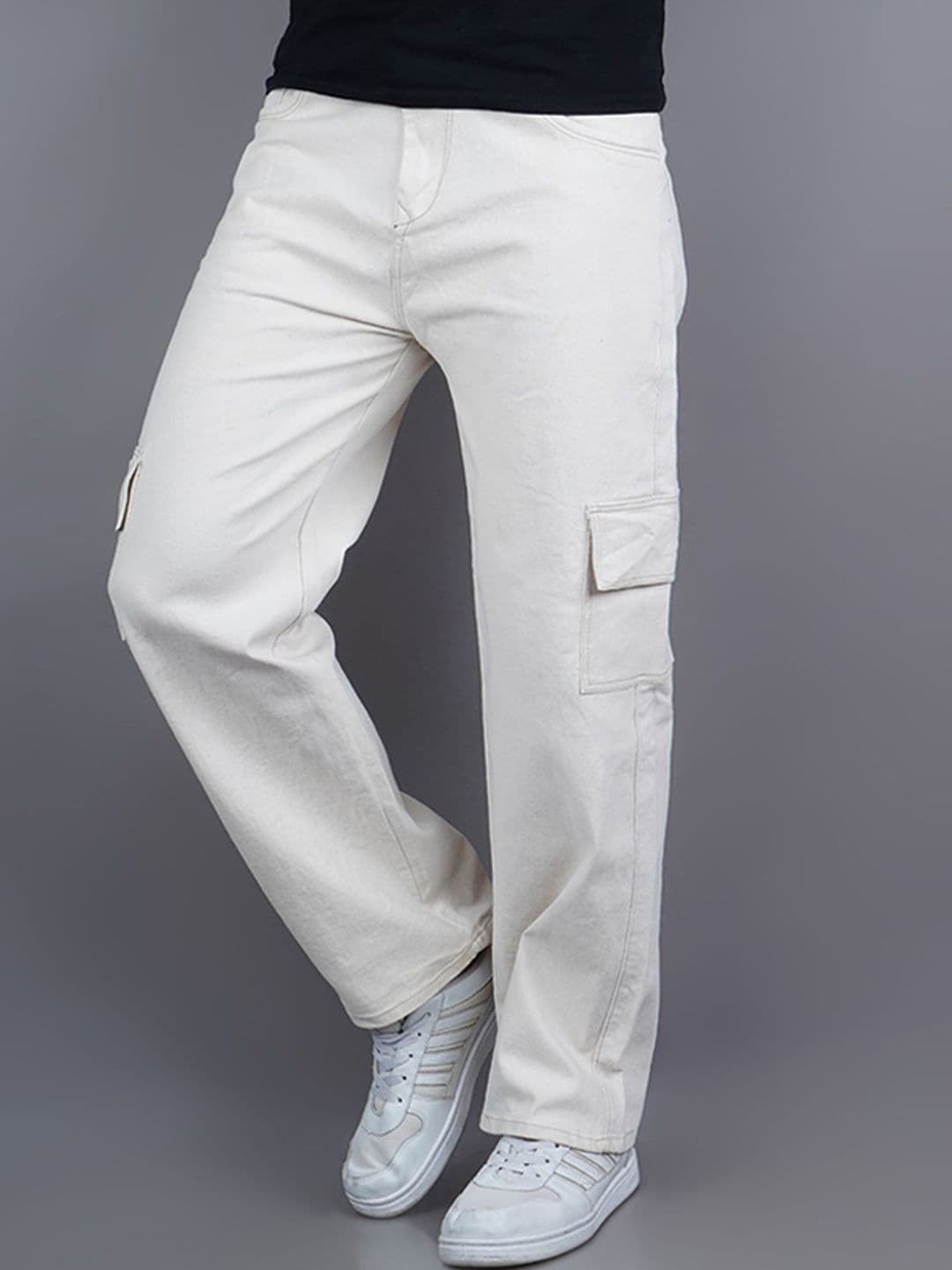 Moda Rapido Men Classic Mid-Rise Baggy Stretchable Cargo Styles Jeans - view 1