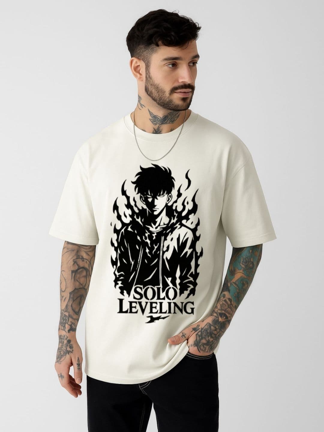 Be Crazy Men Oversized Round Neck T-shirt - view 1