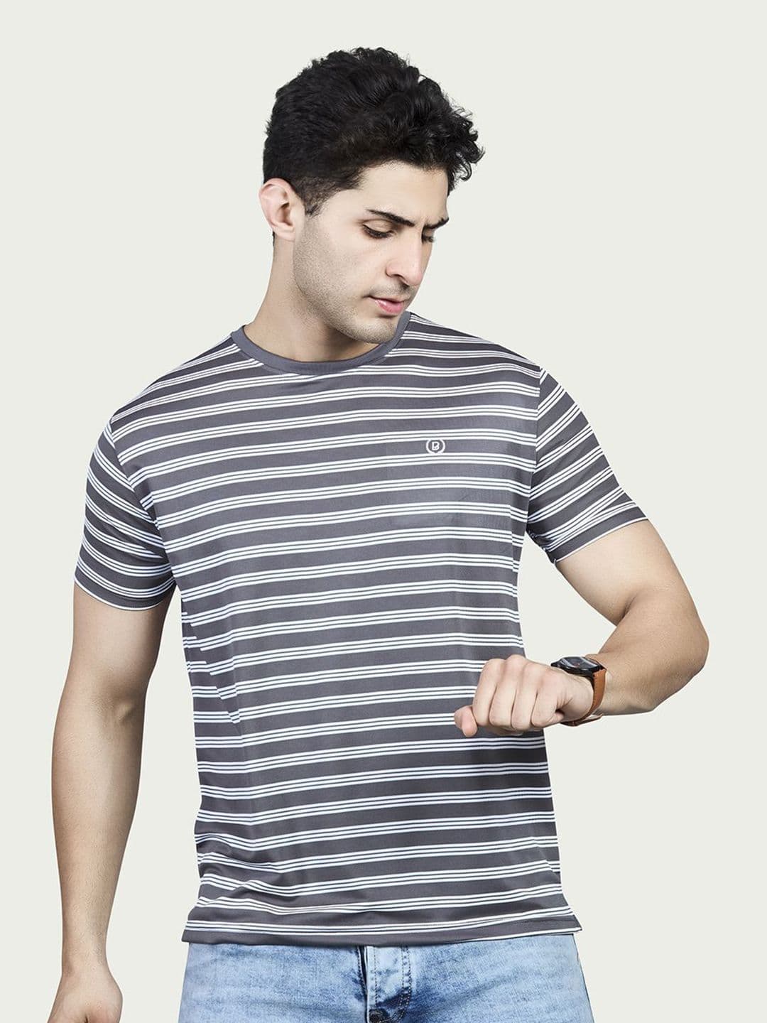 BE POSITIVE Men Striped Pockets T-shirt - view 1