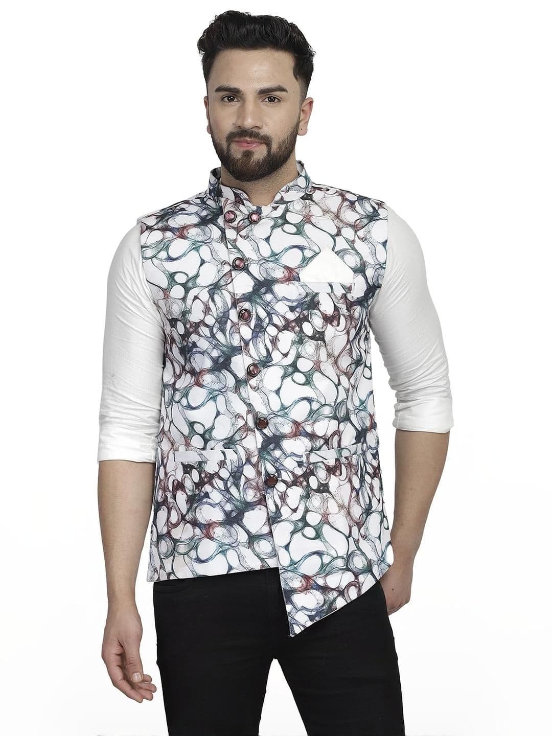 B BEN Sleeveless Printed Men Jacket () - view 1