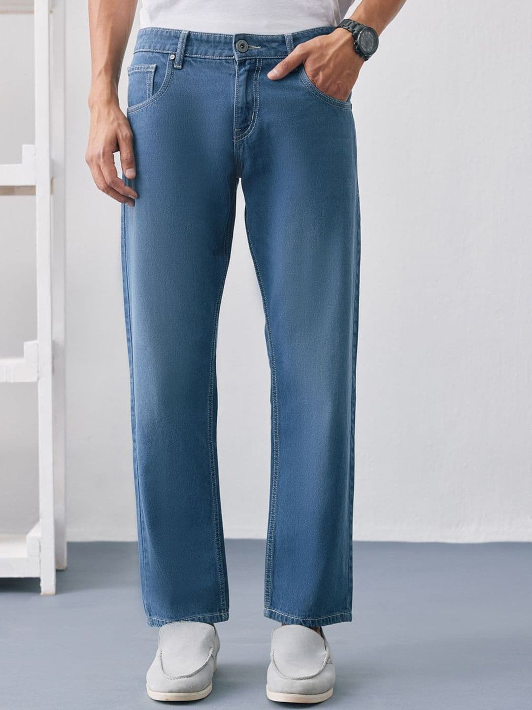 UNSTD Men Straight Fit Denim Jeans - view 1