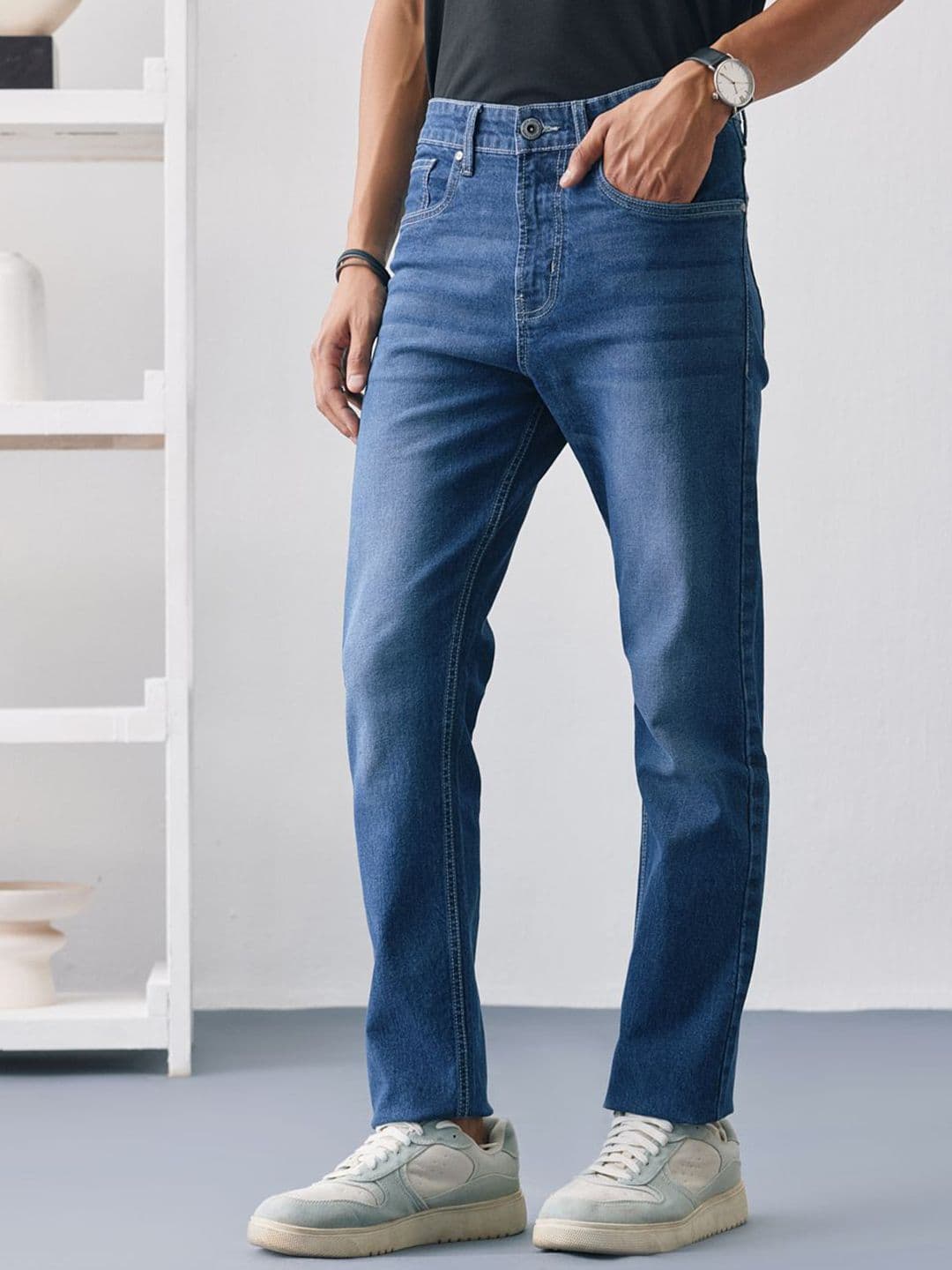 UNSTD Men Regular Fit Stretchable Denim Jeans - view 1