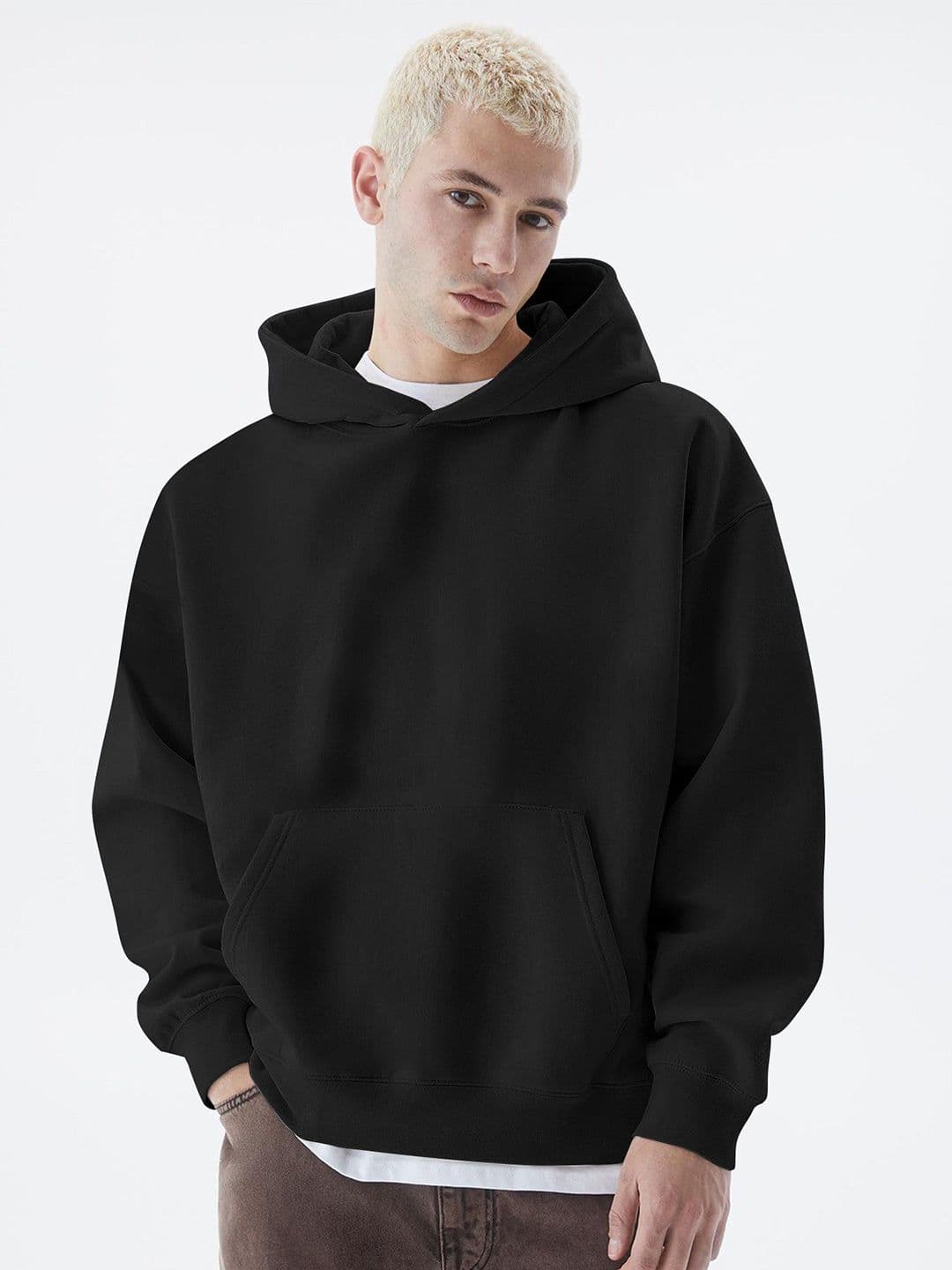 Maniac Men Hooded Pullover Oversized Sweatshirt - view 1