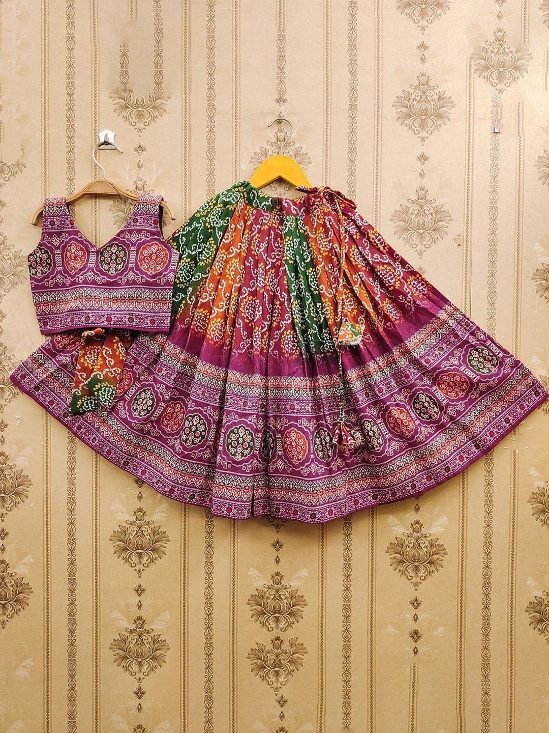 BAESD Girls Printed Ready to Wear Lehenga & Blouse With Dupatta - view 1