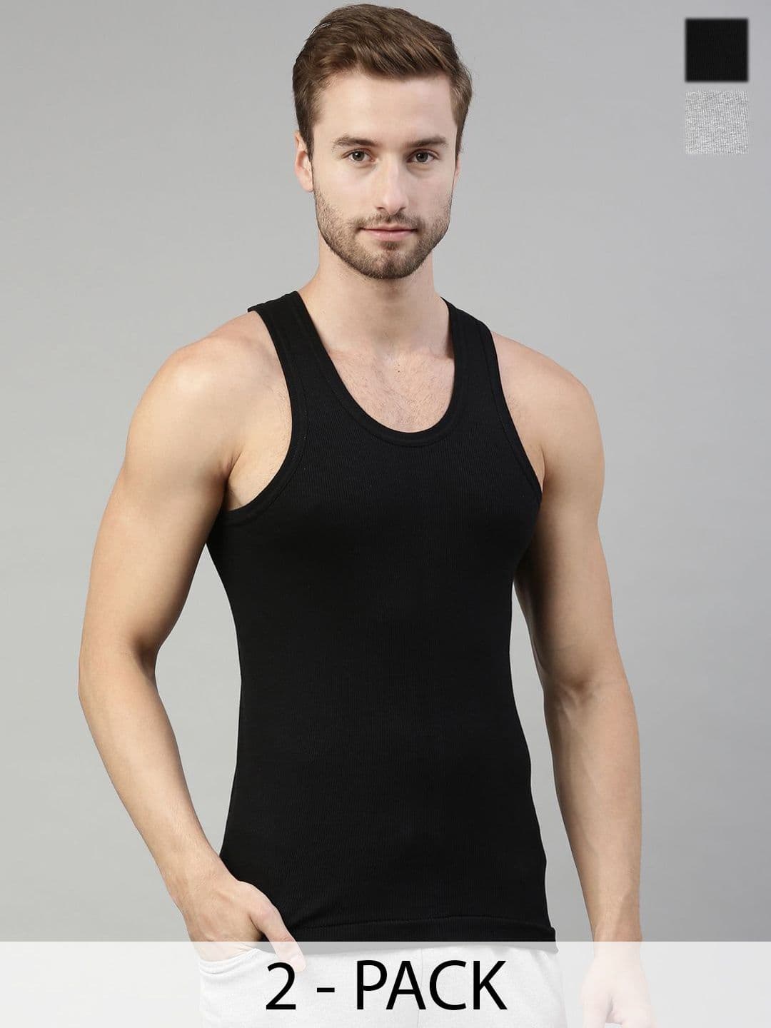 Dixcy Scott Originals Victor Durby Men Pack of 2 Combed Cotton No Peep Neckline Vest - view 1