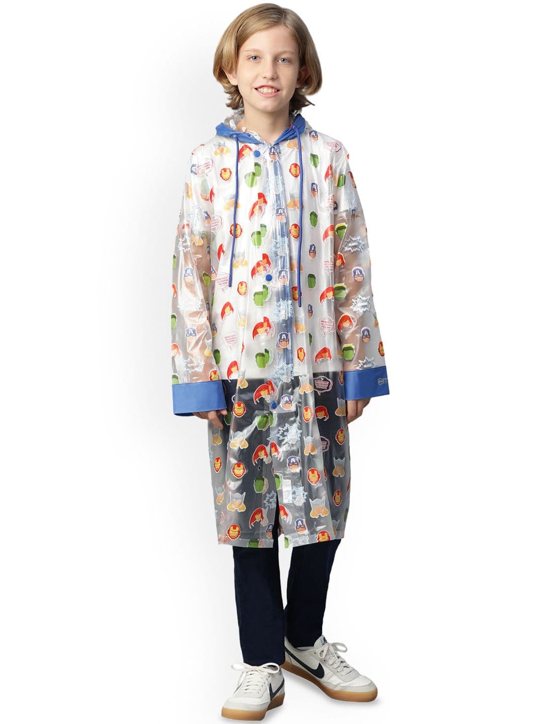 Citizen Kids Transparent Printed Hooded Rain Jacket - view 1