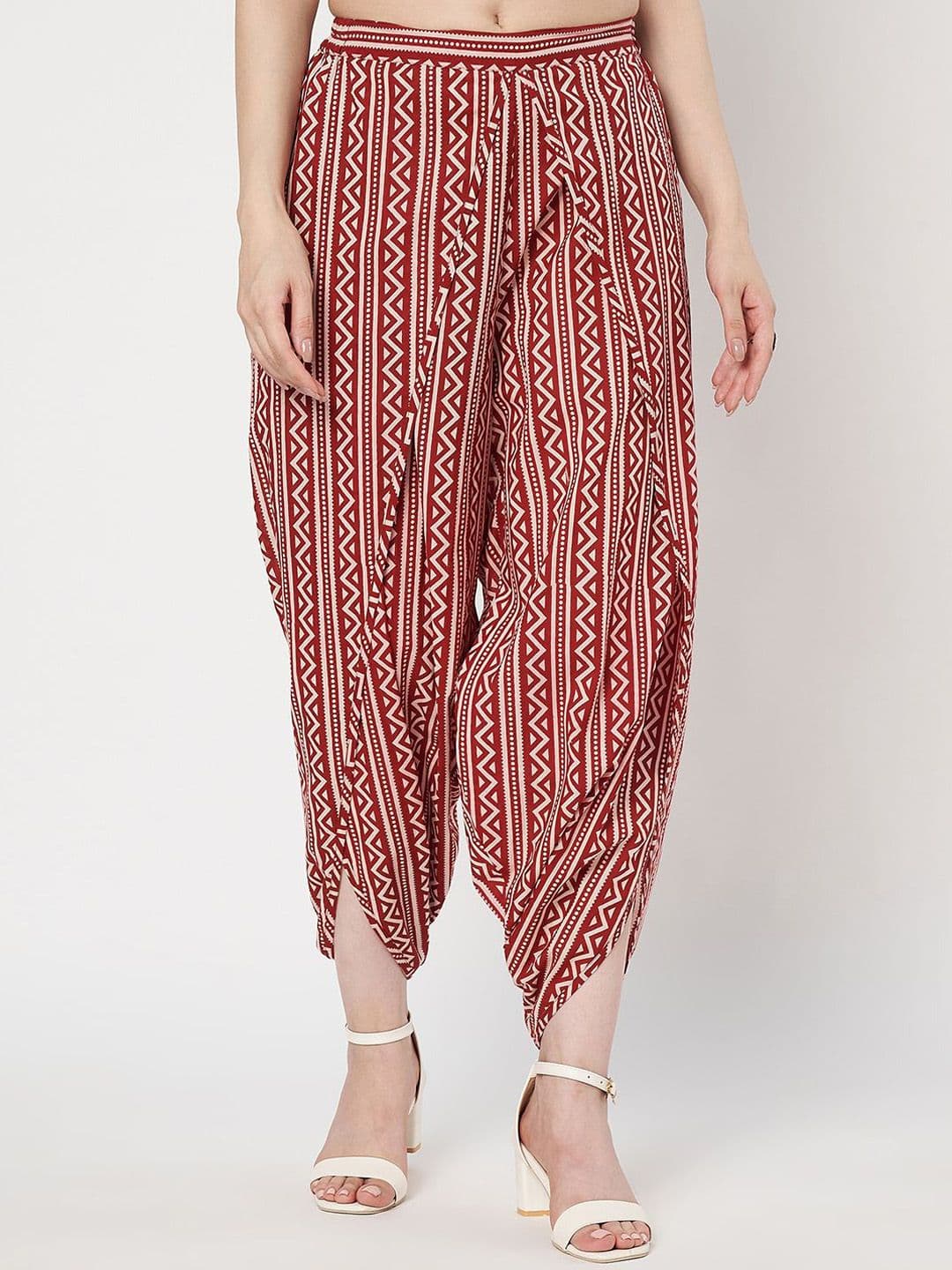 9rasa Women Printed Cotton Dhoti Pants - view 1