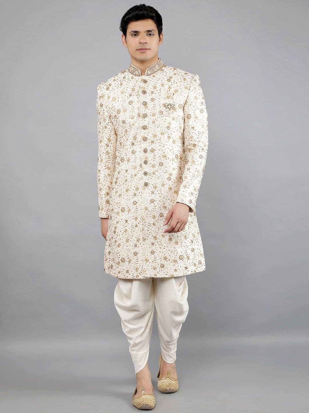 Manish Creations Embroidered Sherwani Set - view 1