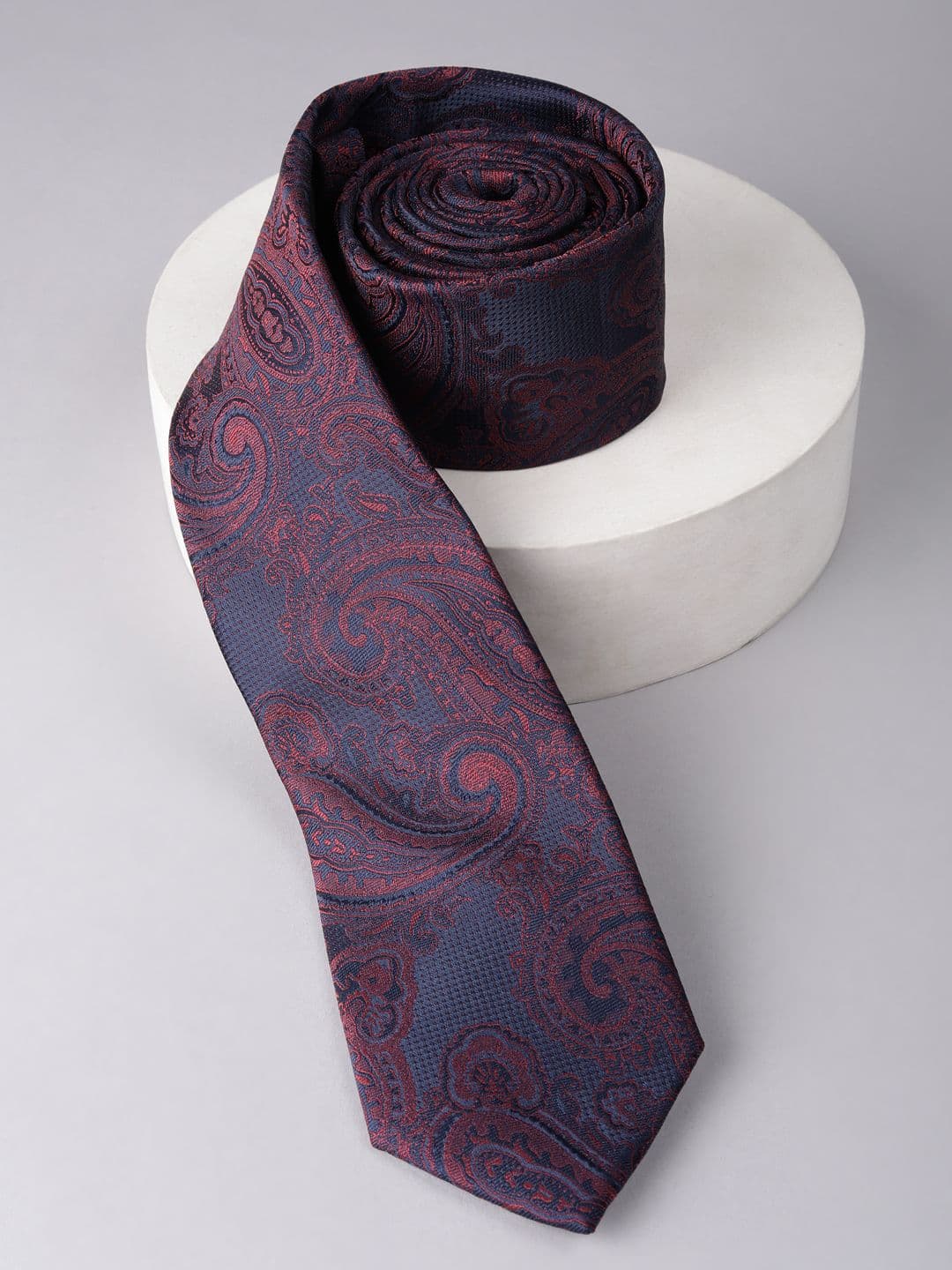 Louis Philippe Men Paisley Woven Broad Tie - view 1