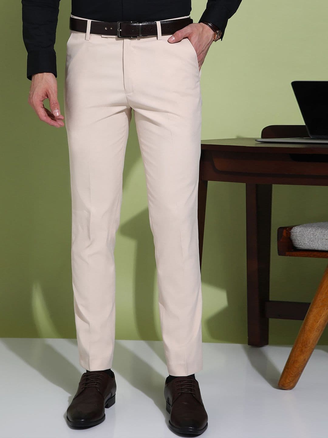 FUBAR Men Slim Fit Mid-Rise Formal Trousers - view 1