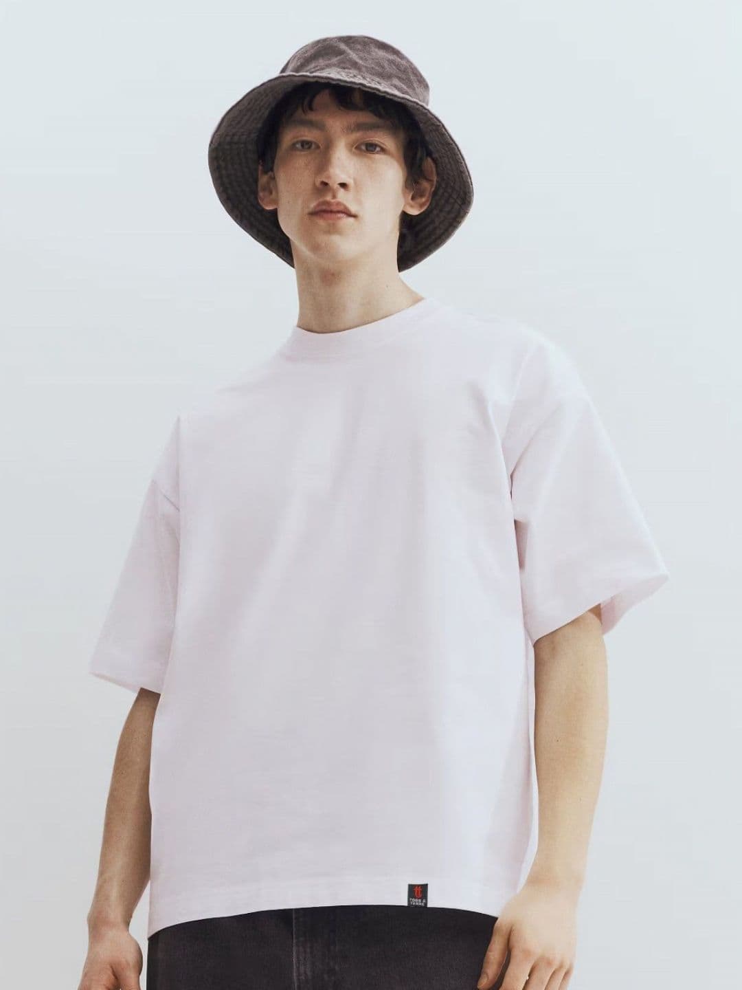 TOGS & TERRE Classic Drop-Shoulder Sleeves Cotton Oversized T-shirt - view 1