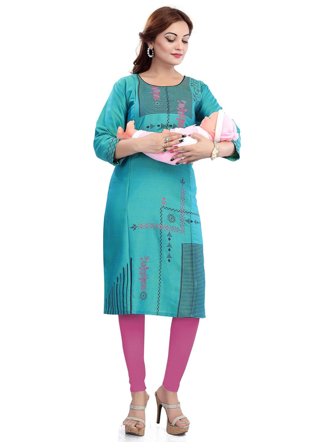 B2F Manufacturing & Designing Kurti B2F Manufacturing & Designing Women Kurti Floral Print Maternity Kurtas - view 1