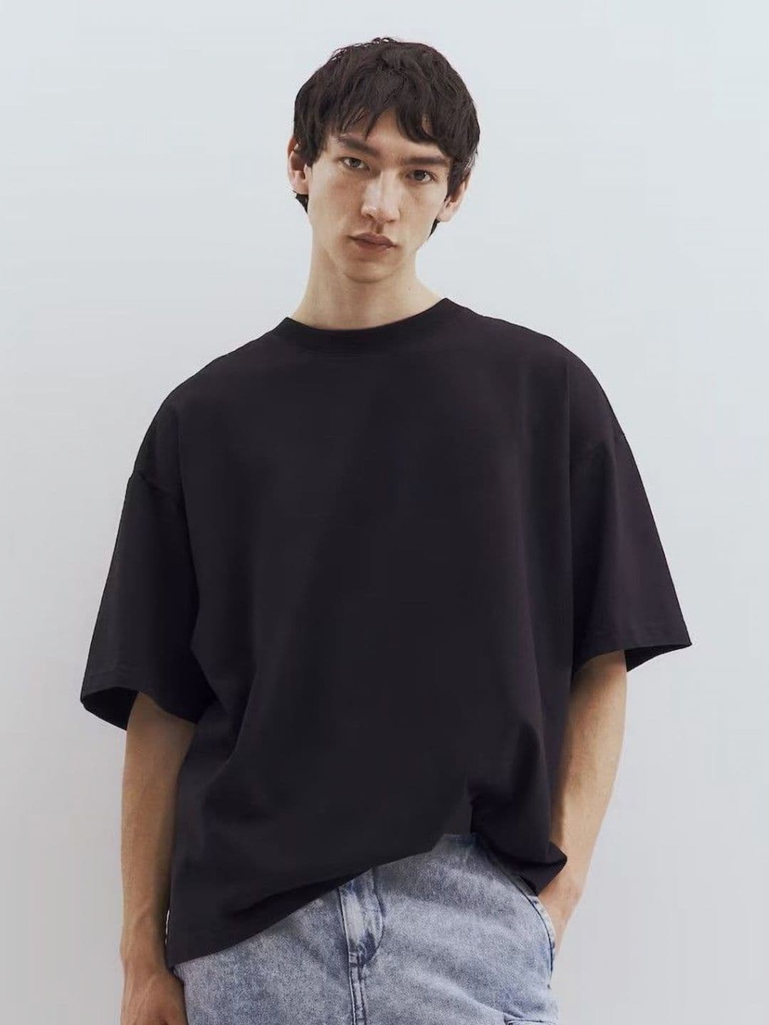 TOGS & TERRE Classic Drop-Shoulder Sleeves Cotton Oversized T-shirt - view 1