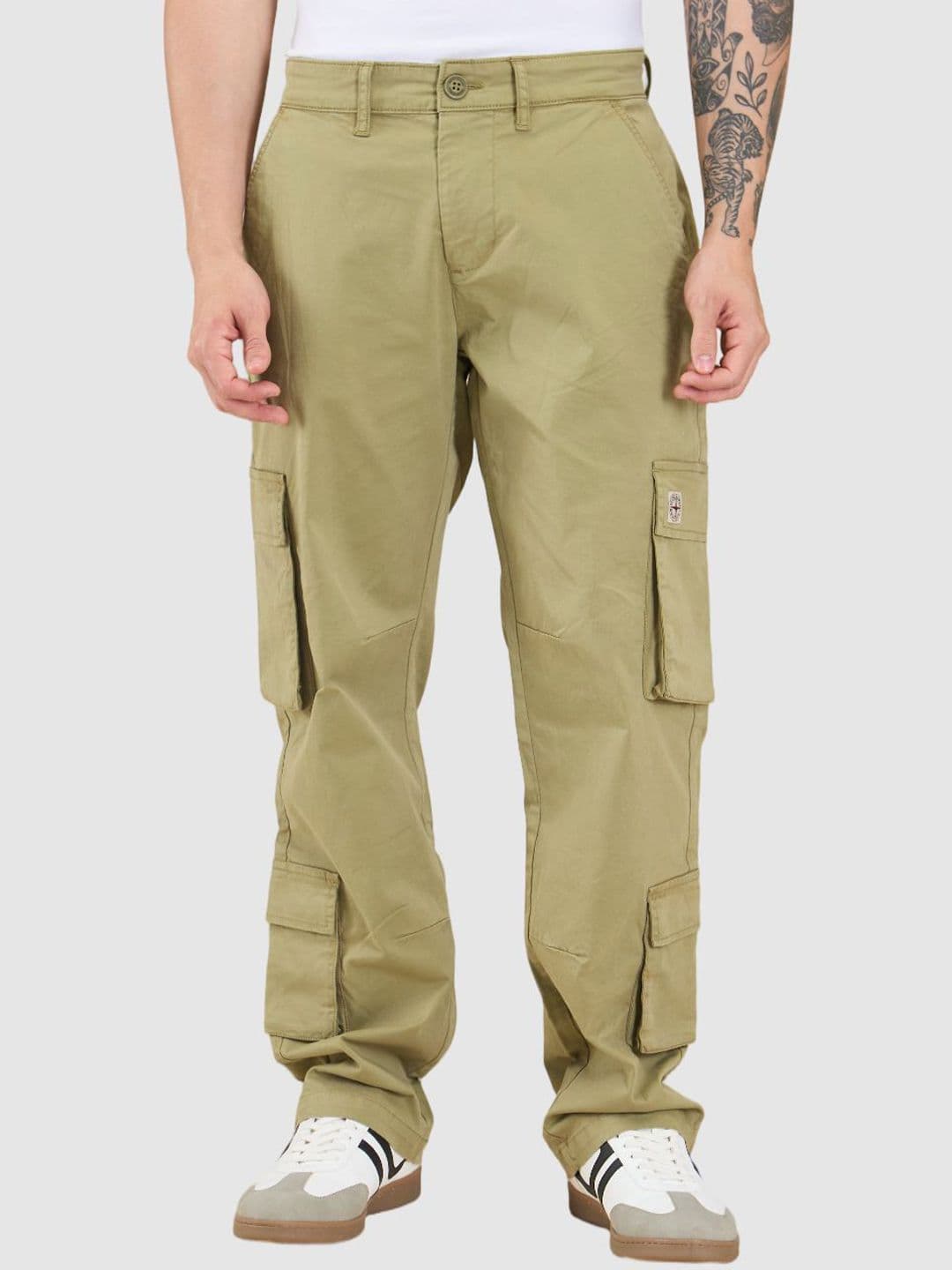 Being Human Men Relaxed Loose Fit Cargos Trousers - view 1