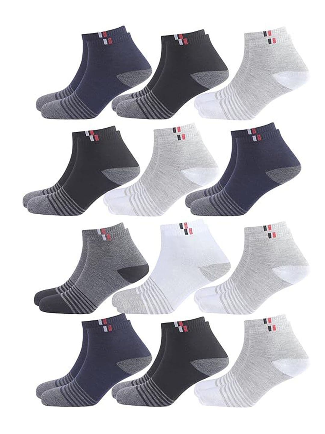 Sjeware Pack Of 12 Patterned Ankle Length Socks - view 1