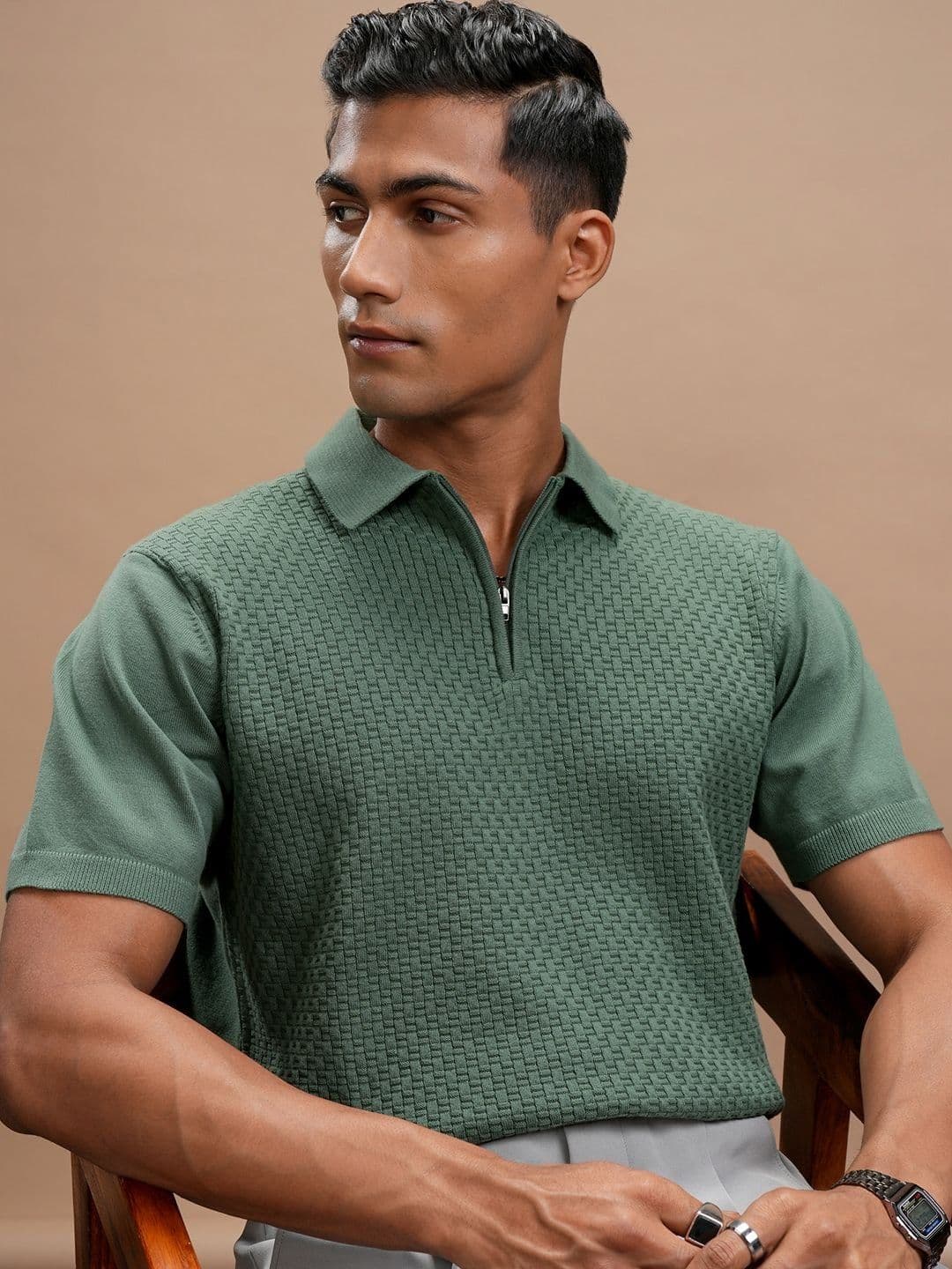 HIGHLANDER Men Polo Collar T-shirt - view 1
