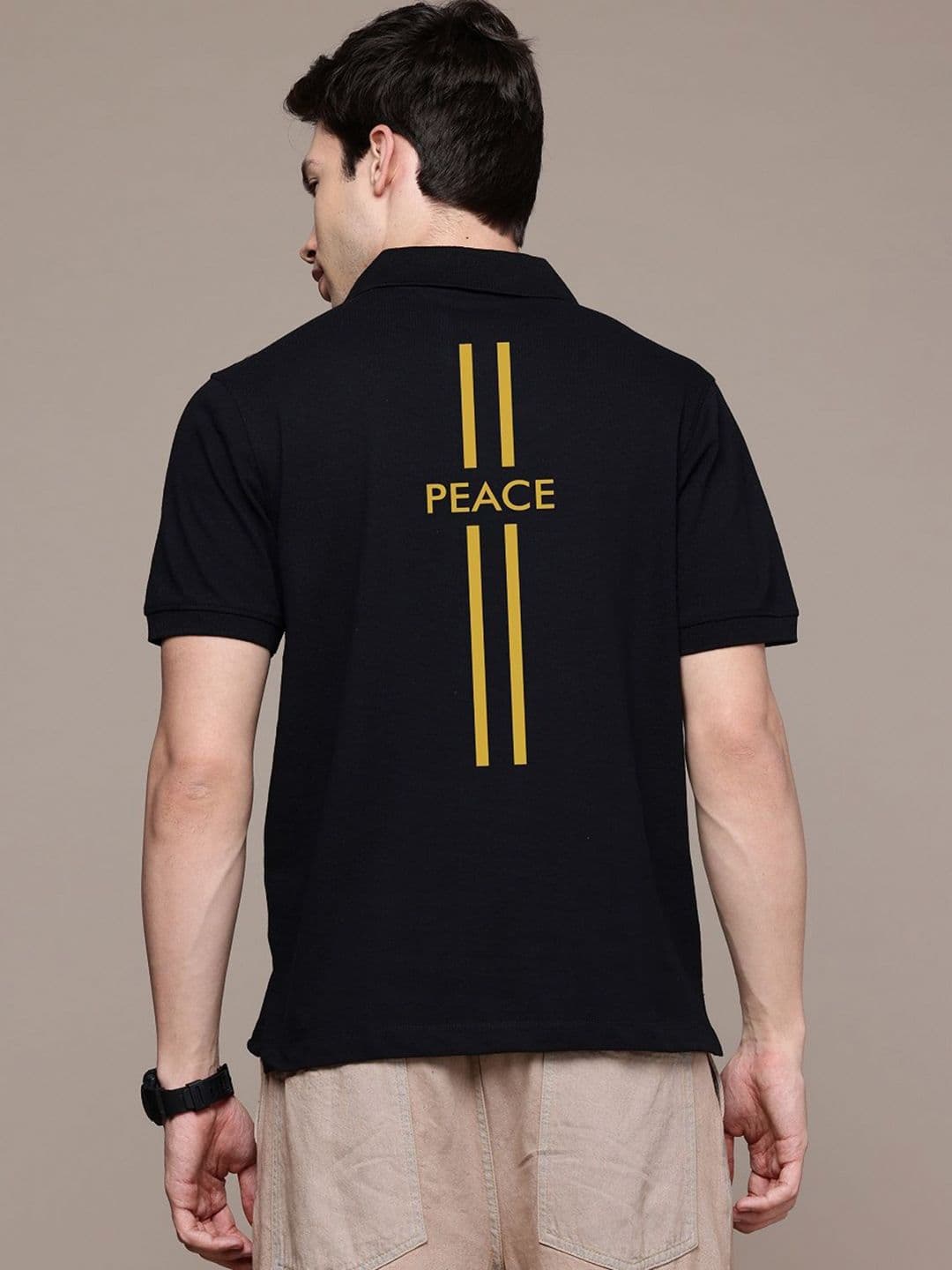 Moda Rapido Men Typography Printed Polo Collar Pockets T-shirt - view 1