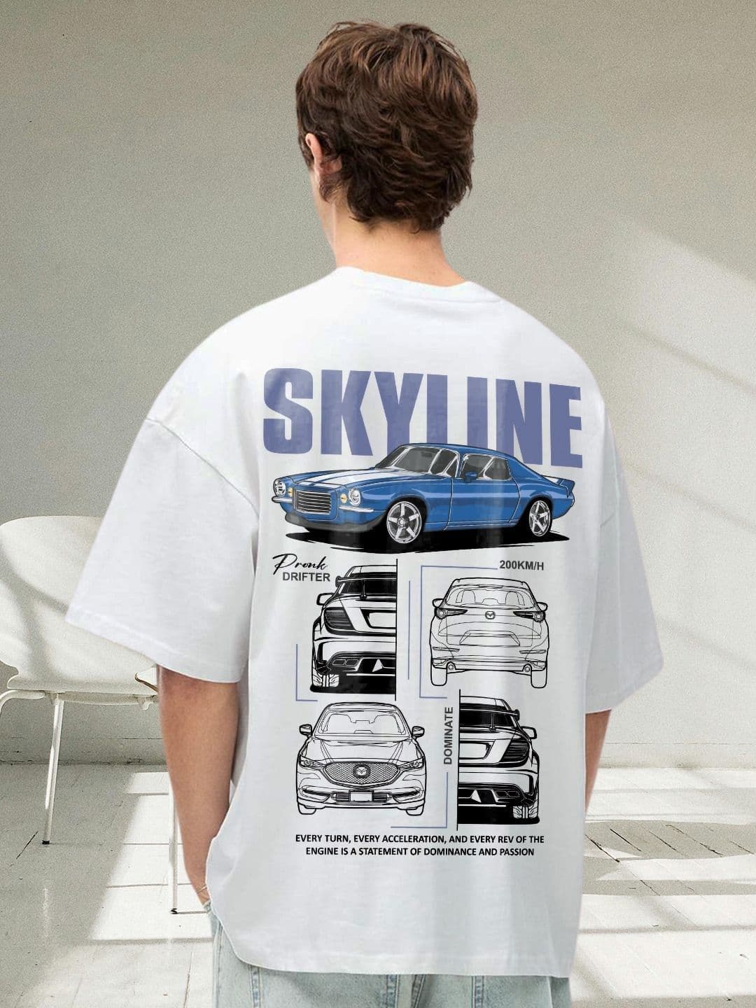 PRONK Men Men Graphic Printed Oversized Cotton T-shirt - view 1