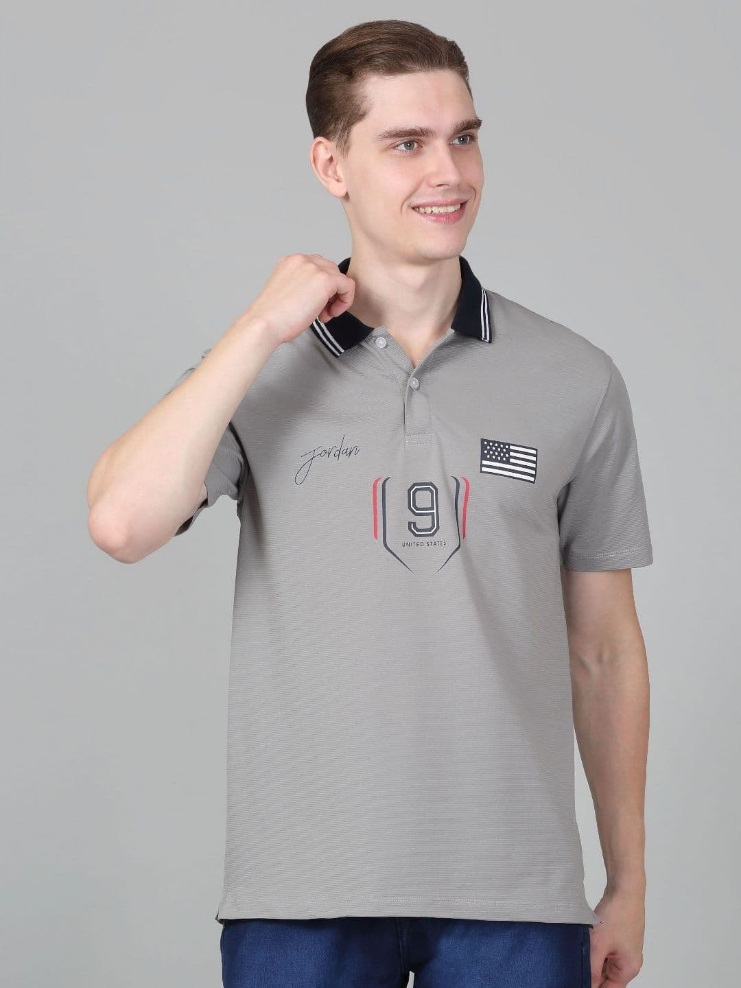 Cantabil Men Typography Printed Polo Collar Cotton T-shirt - view 1