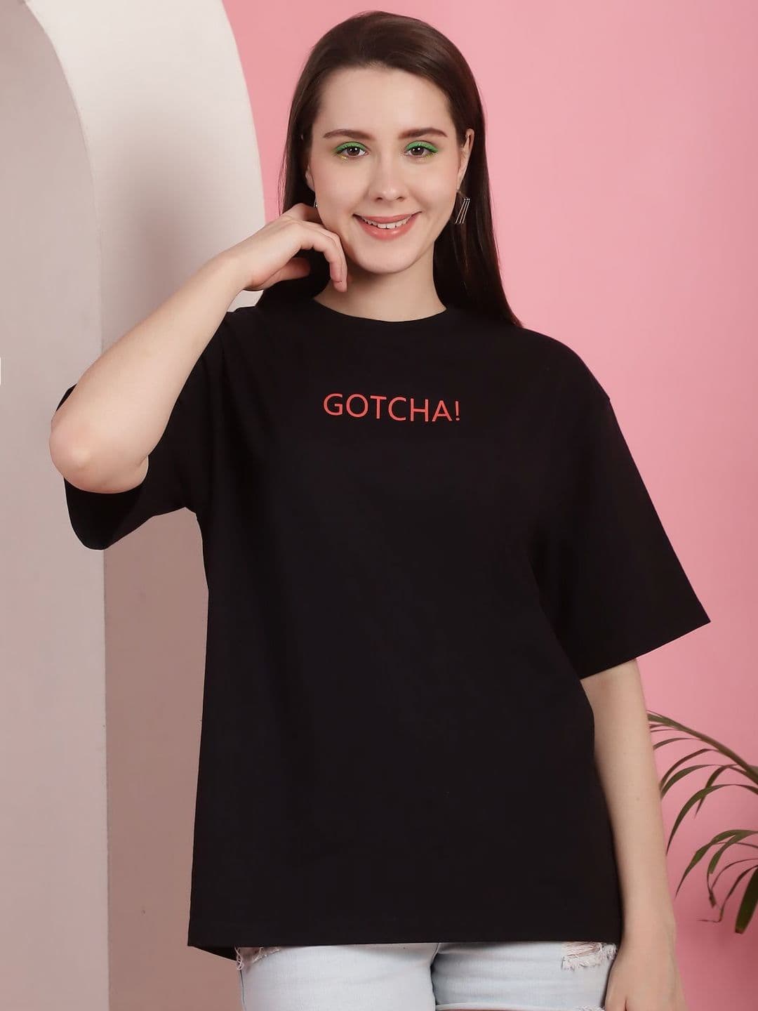 Metronaut Women Graphic Printed Round Neck Cotton Oversized Longline T-shirt - view 1