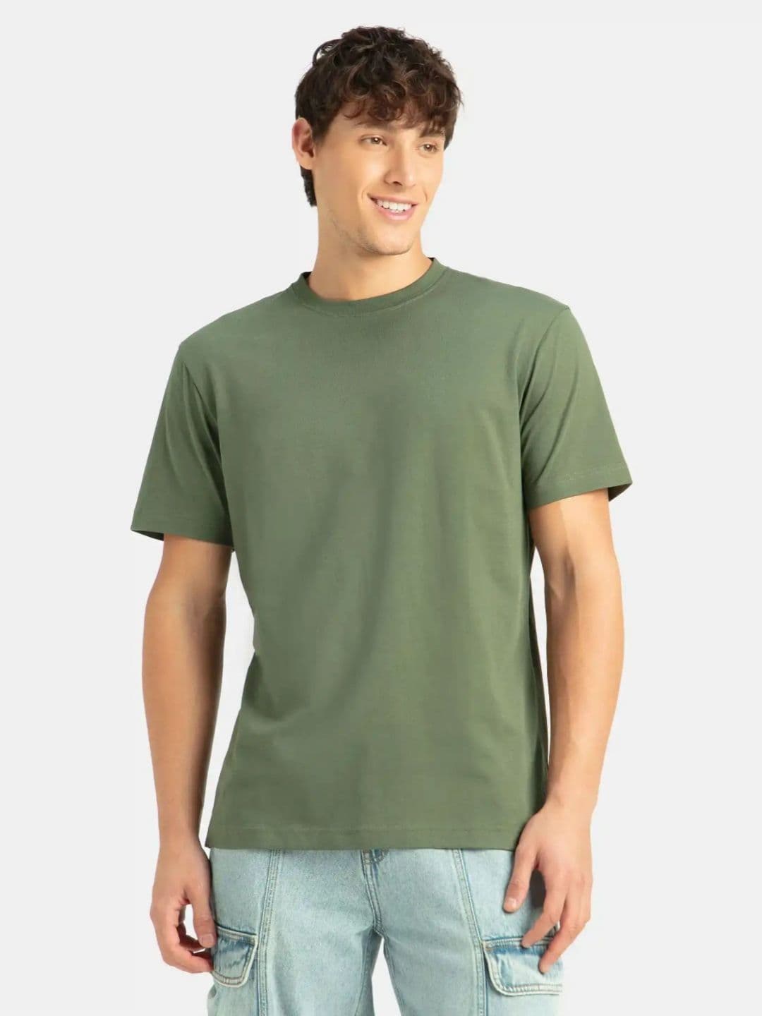 Jockey Super Combed Cotton Rich Round Neck Half Sleeve Tshirt-2714 - view 1
