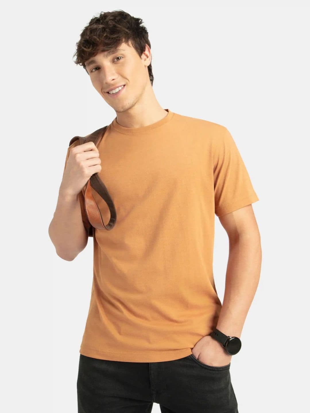 Jockey Super Combed Cotton Rich Round Neck Half Sleeve Tshirt-2714 - view 1