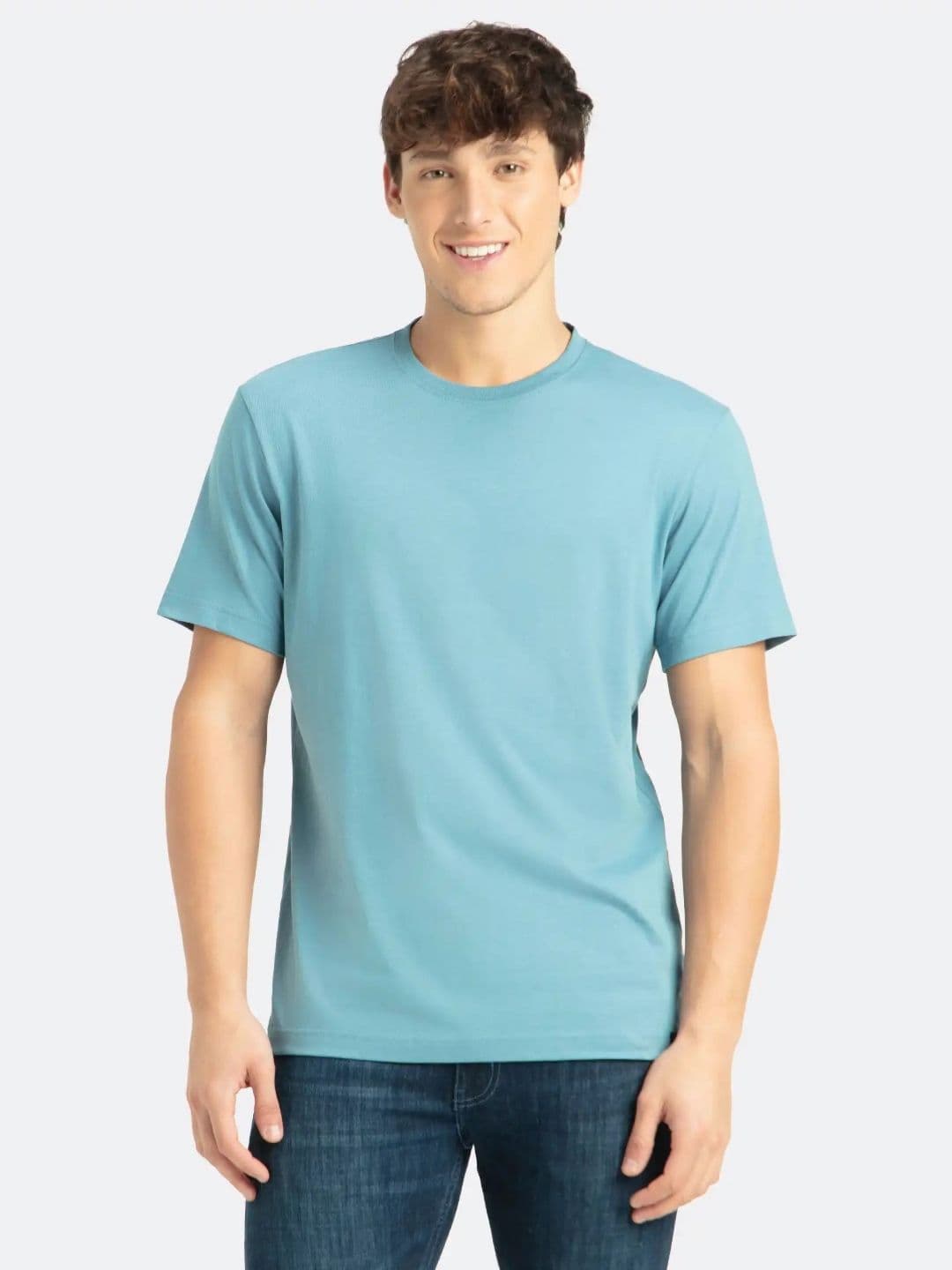 Jockey Super Combed Cotton Rich Round Neck Half Sleeve Tshirt-2714 - view 1