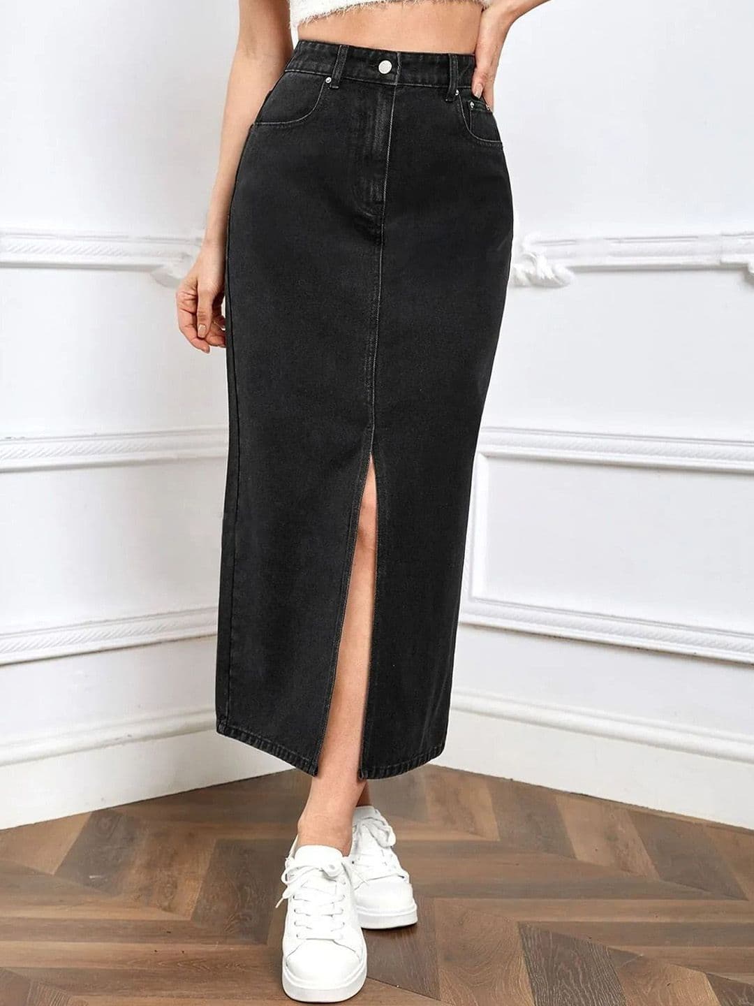 dolsia Women Knitted Pencil Midi Skirt - view 1