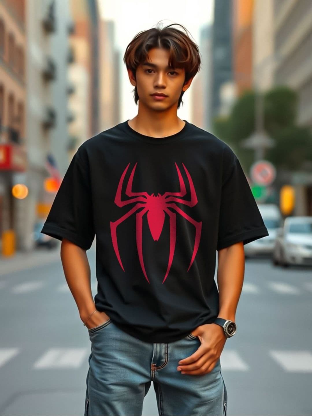 TOGS & TERRE Men Graphic Printed Round Neck Oversized T-shirt - view 1