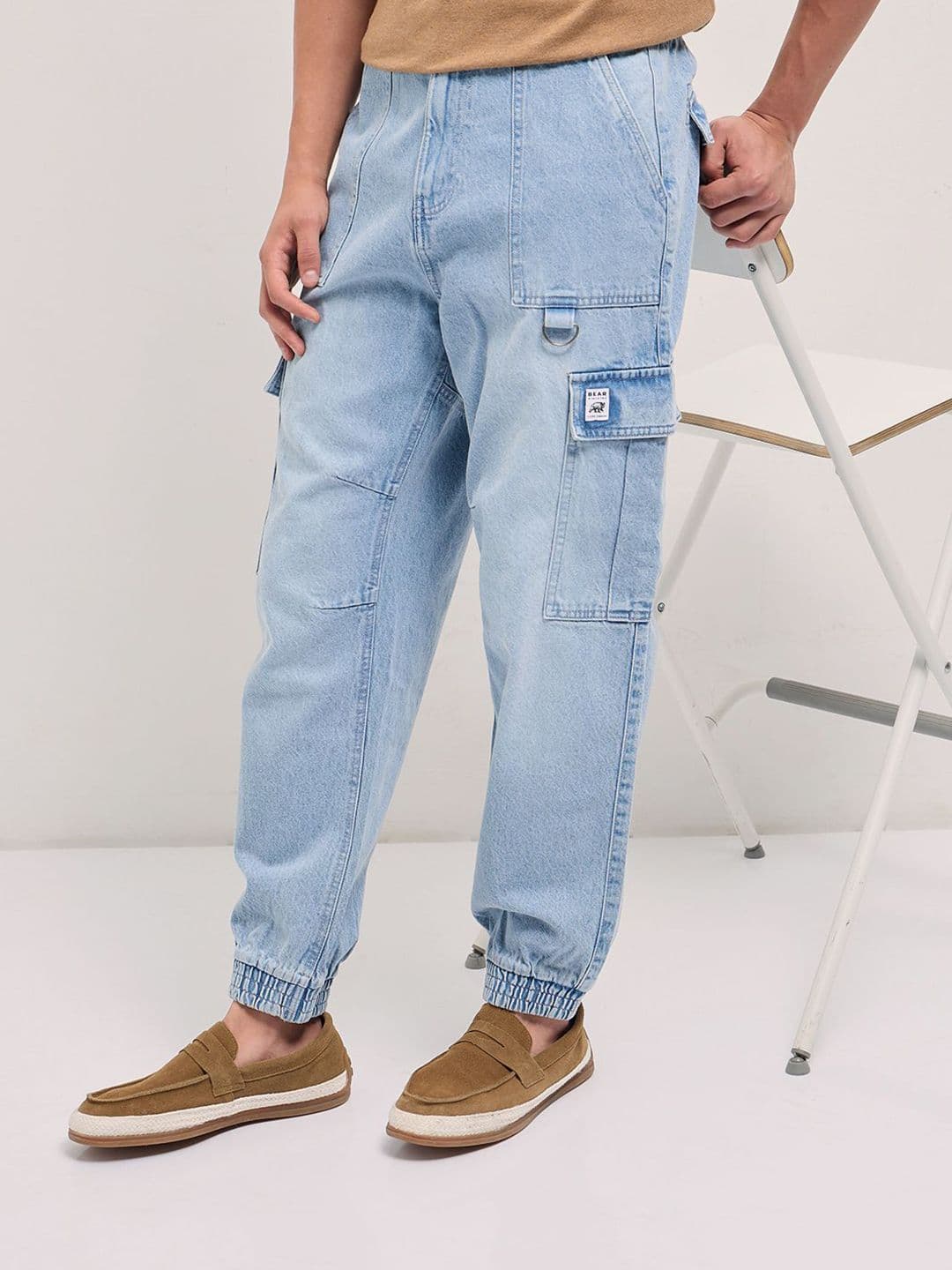 THE BEAR HOUSE Men's Cotton Baggy Fit Denim Jogger Jeans - view 1