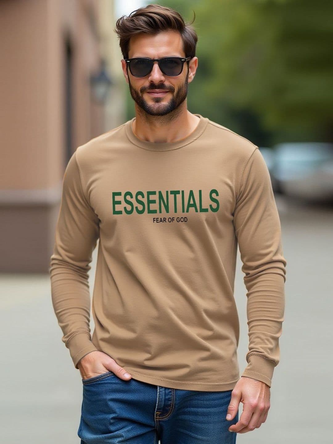 Genzy Cotton Printed Round Neck T-shirt - view 1