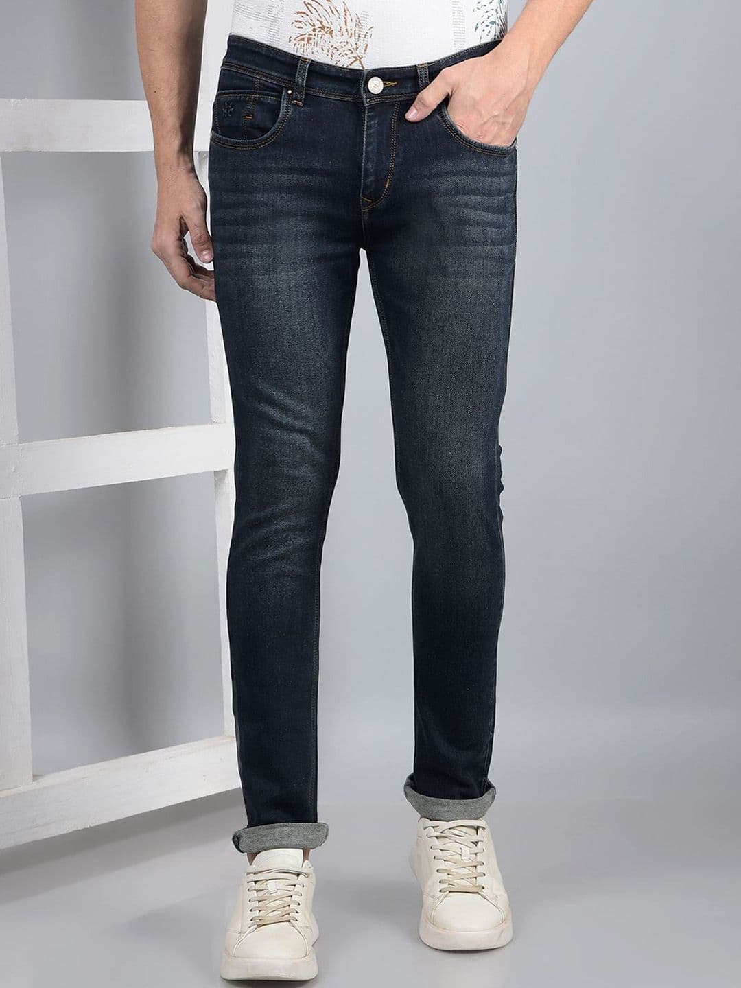 Crimsoune Club Men Skinny Fit Heavy Fade Stretchable Jeans - view 1