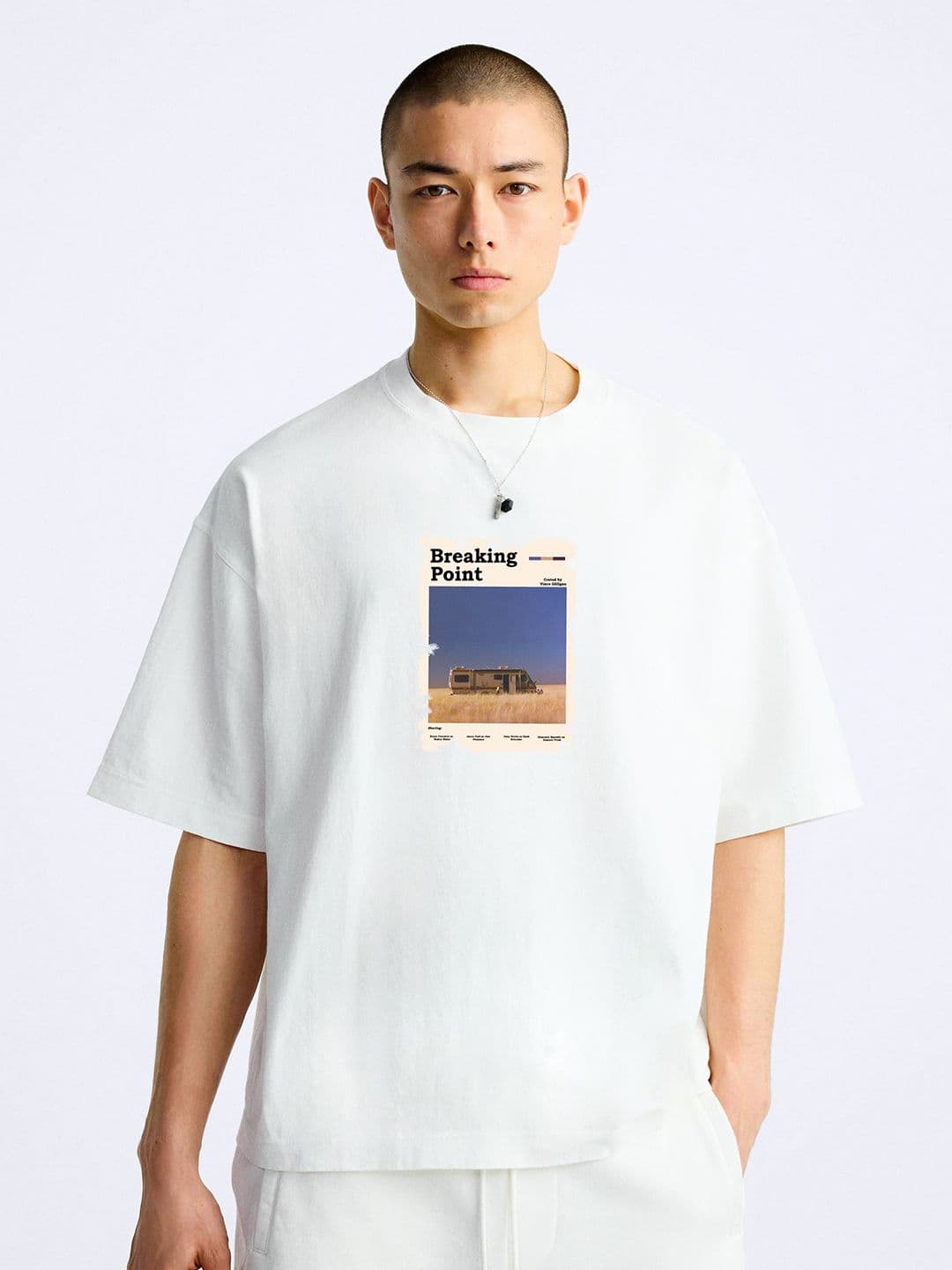 MISCHIEF MONKEY Graphic Printed Round Neck Oversized T-shirt - view 1