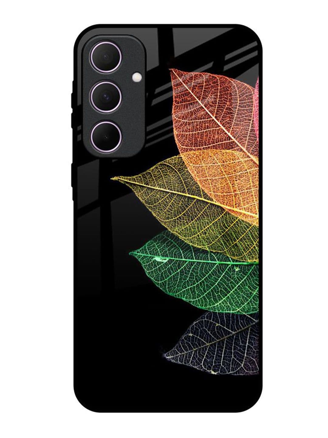 QRIOH Colorful Leaves Real Samsung Galaxy A35 5G Impact Resistant Back Case - view 1